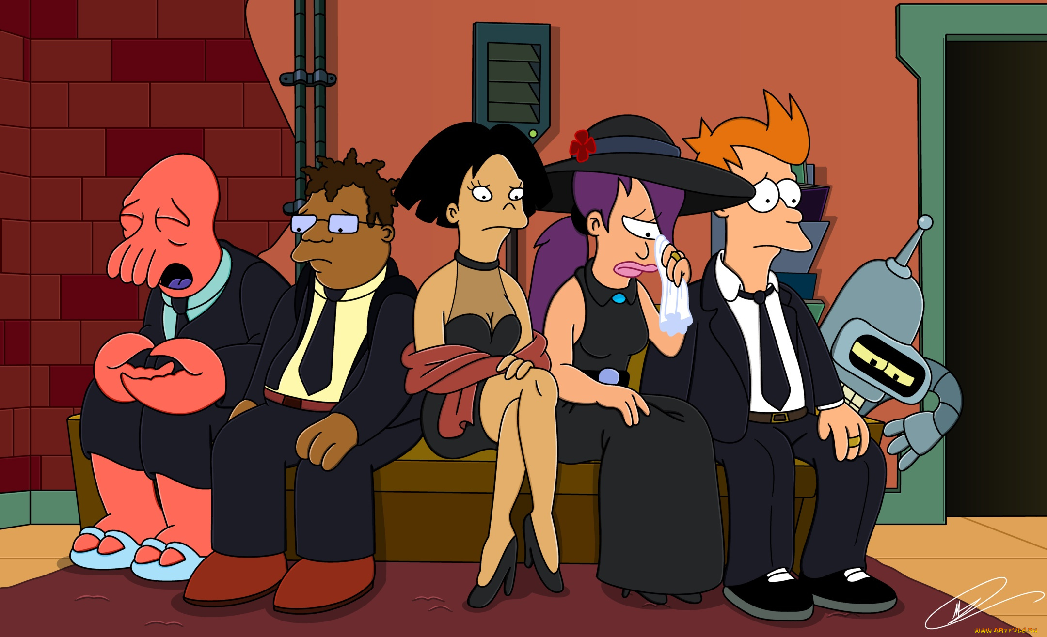 мультфильмы, futurama, персонажи