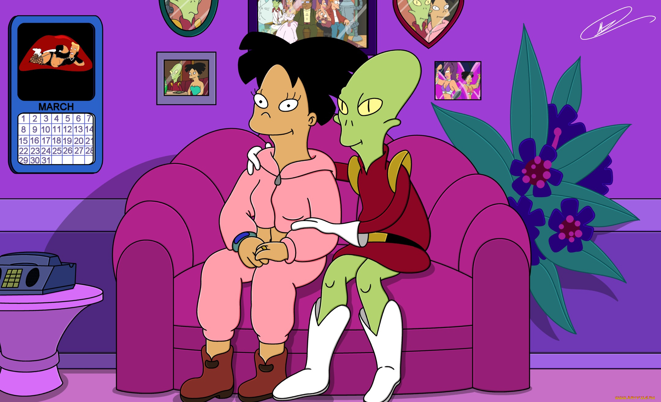 мультфильмы, futurama, персонажи