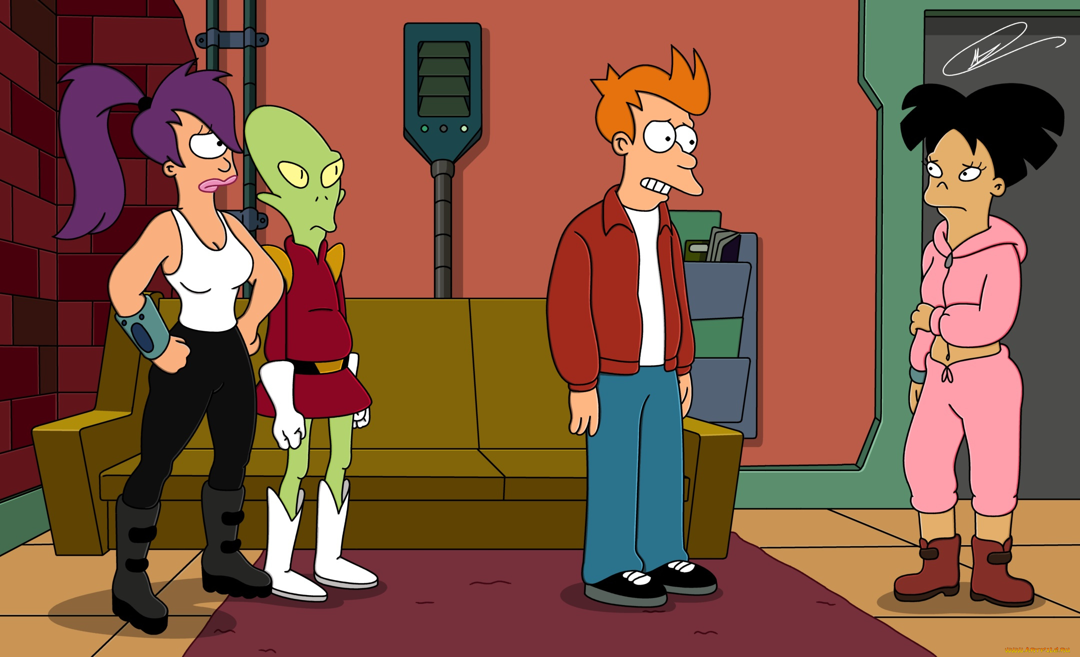 мультфильмы, futurama, персонажи