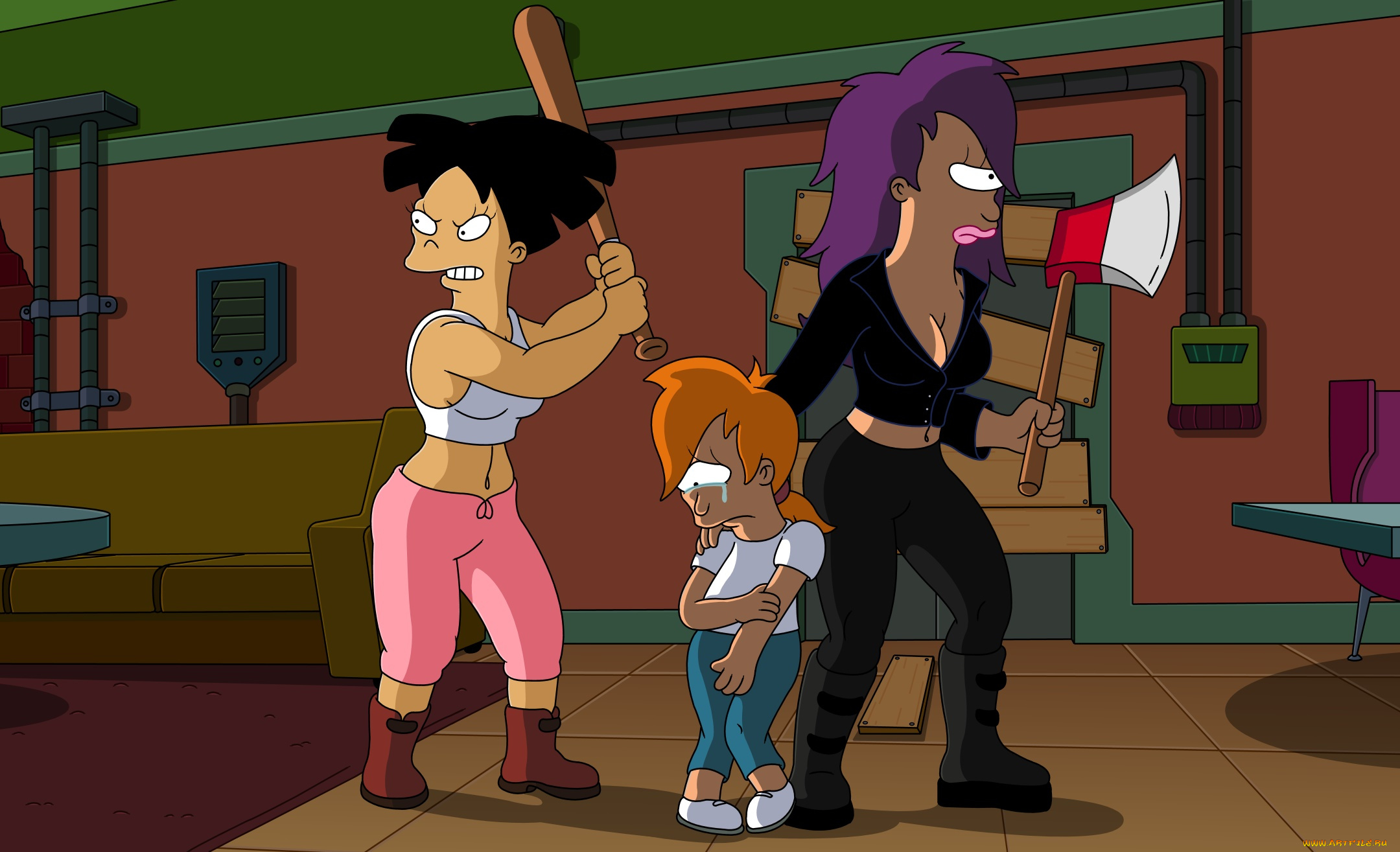 мультфильмы, futurama, персонажи