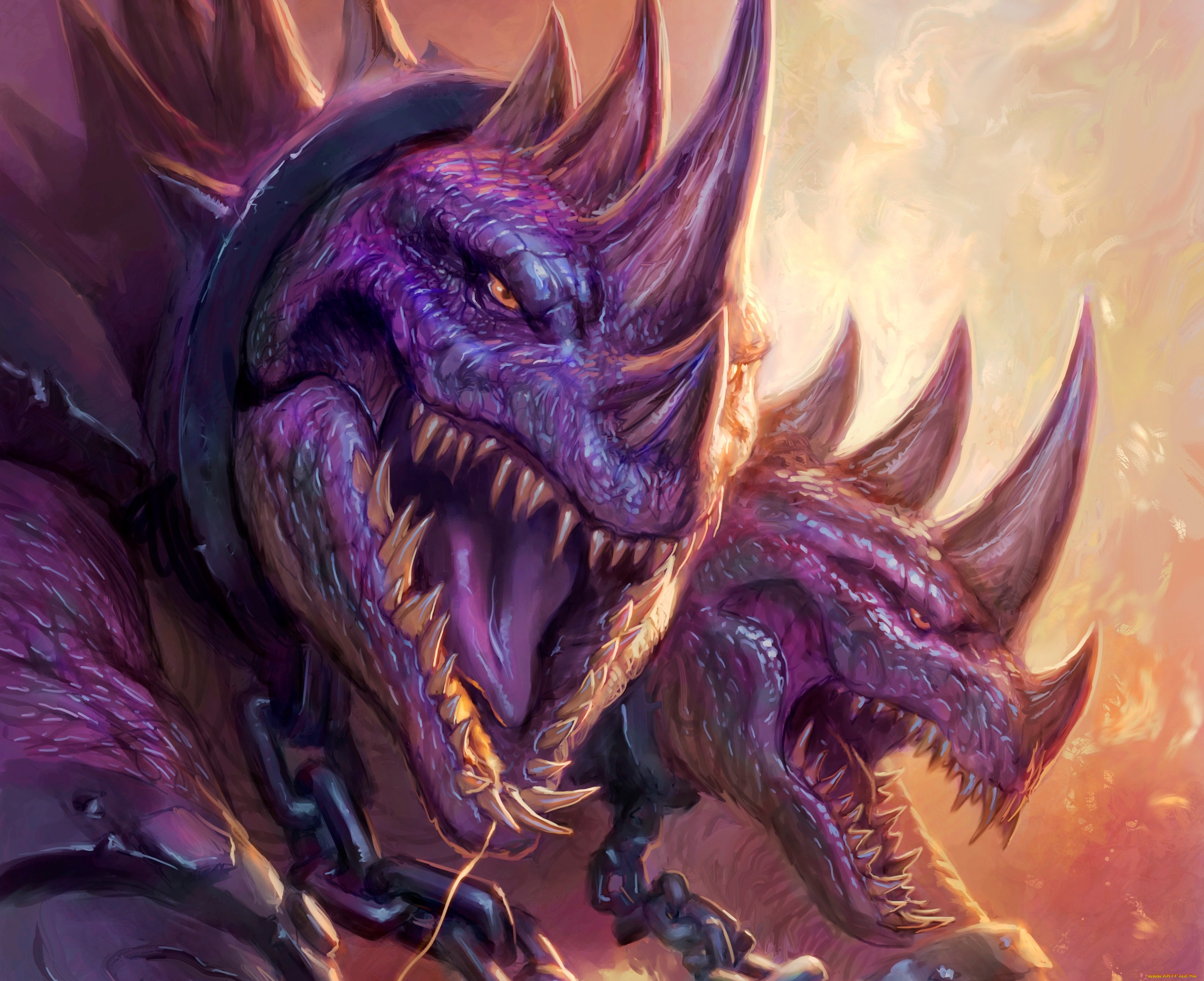 видео, игры, world, of, warcraft, хромаггус, арт, кандалы, шипы, зубы, blackrock, mountain, hearthstone, цепи, дракон, chromaggus, wow, world, of, warcraft