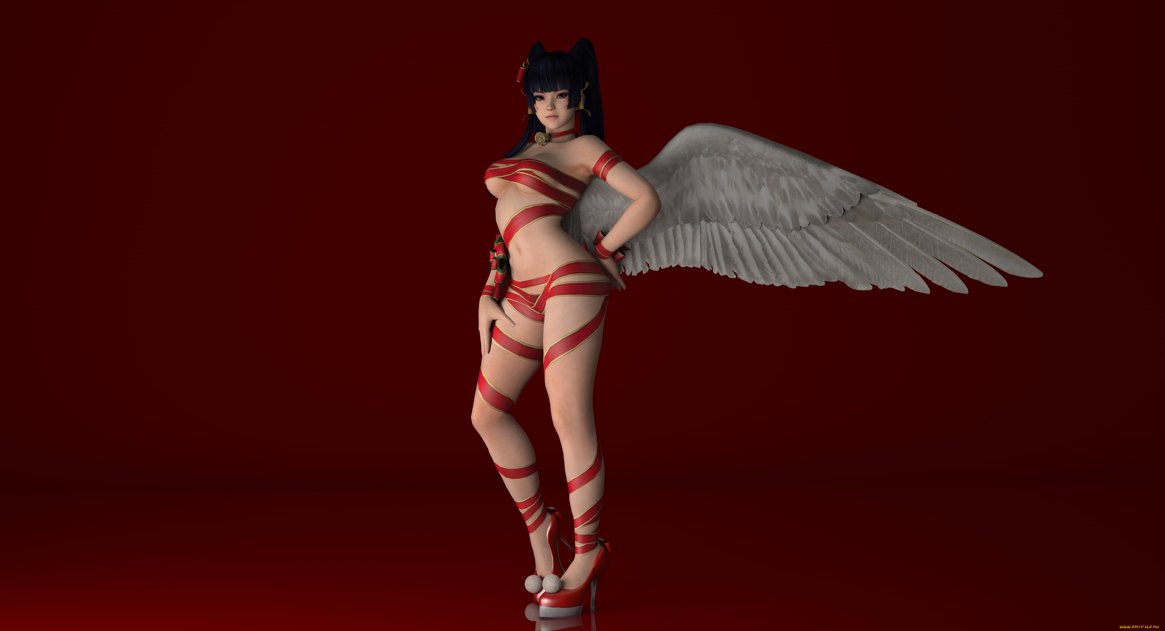 видео, игры, dead, or, alive, 5, , ultimate, ангел, девушка, фон, взгляд