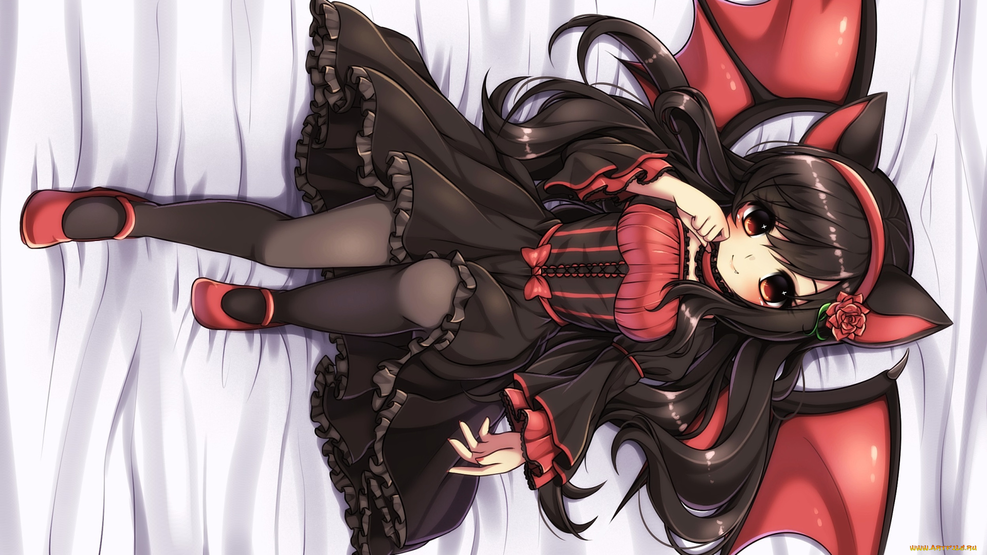 аниме, ангелы, , демоны, девочка