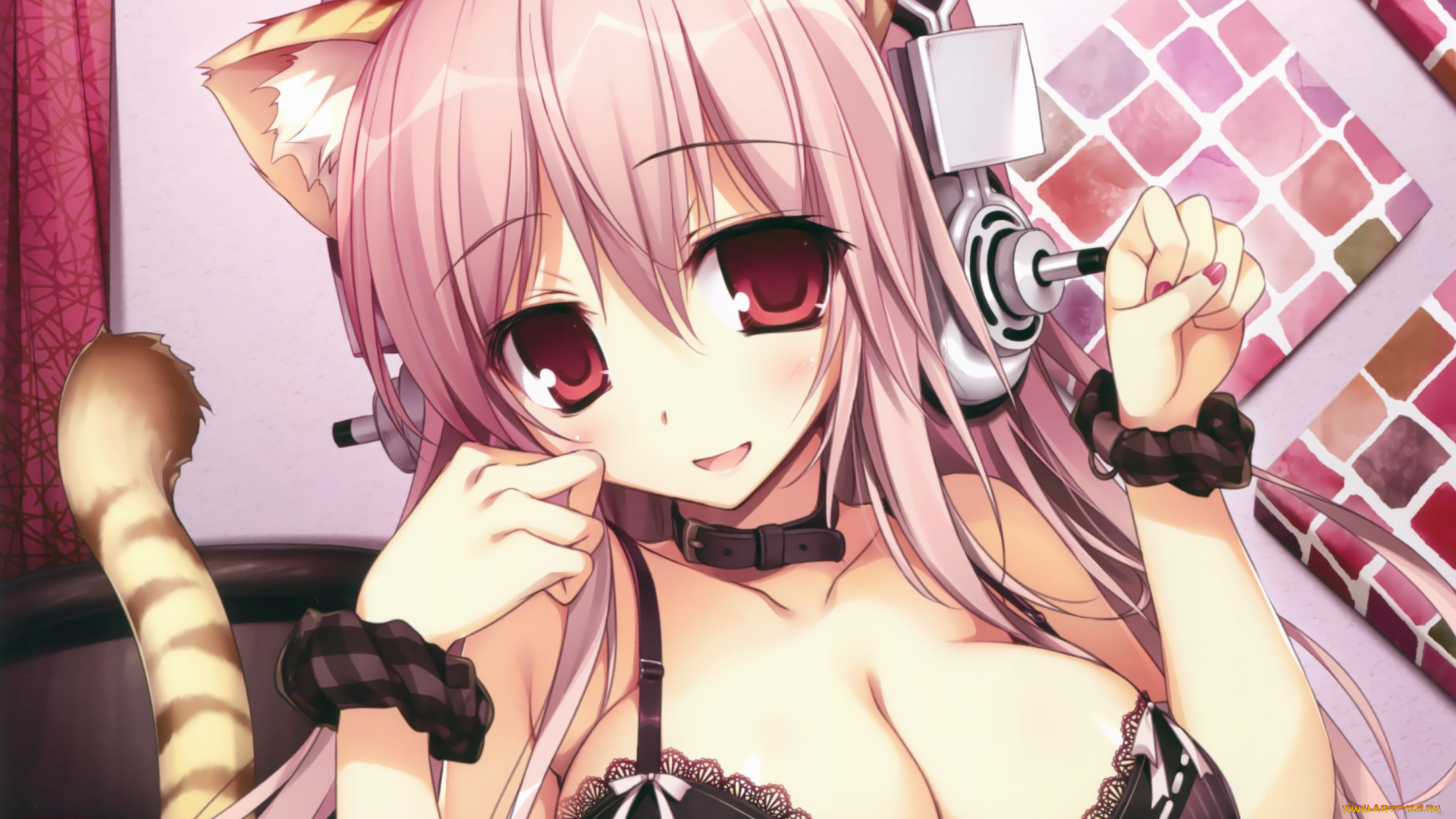 аниме, музыка, девушка