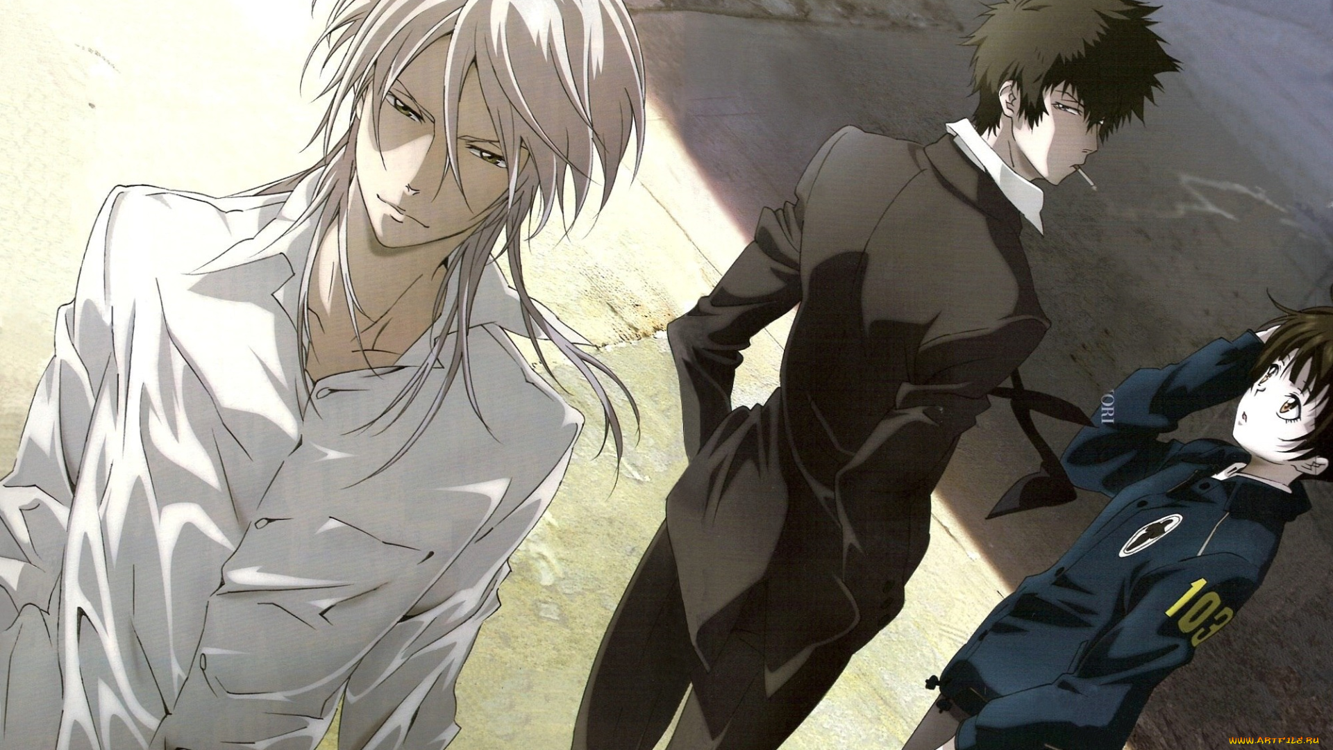 аниме, psycho-pass, парни, девушка
