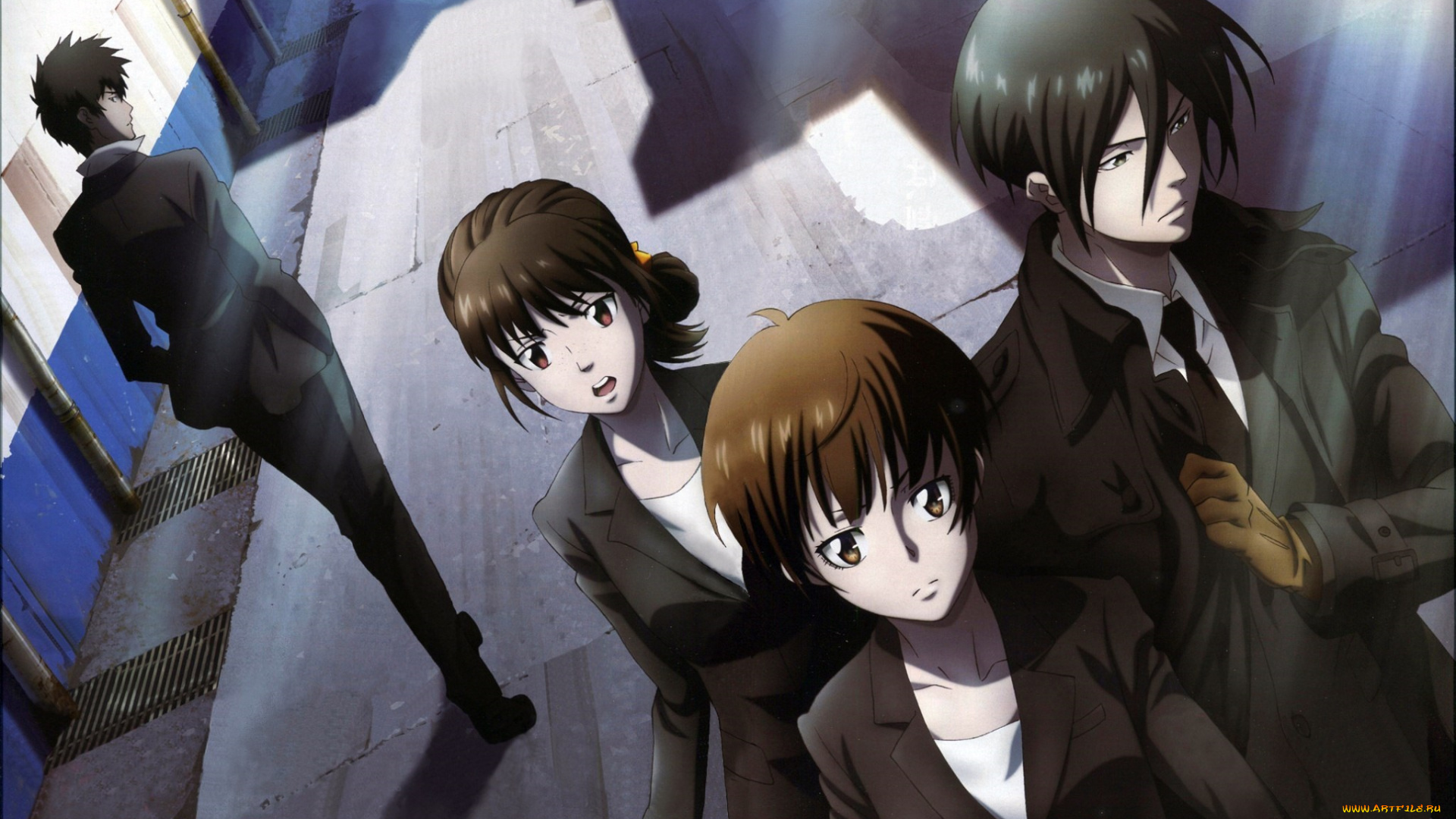 аниме, psycho-pass, парни, девушки
