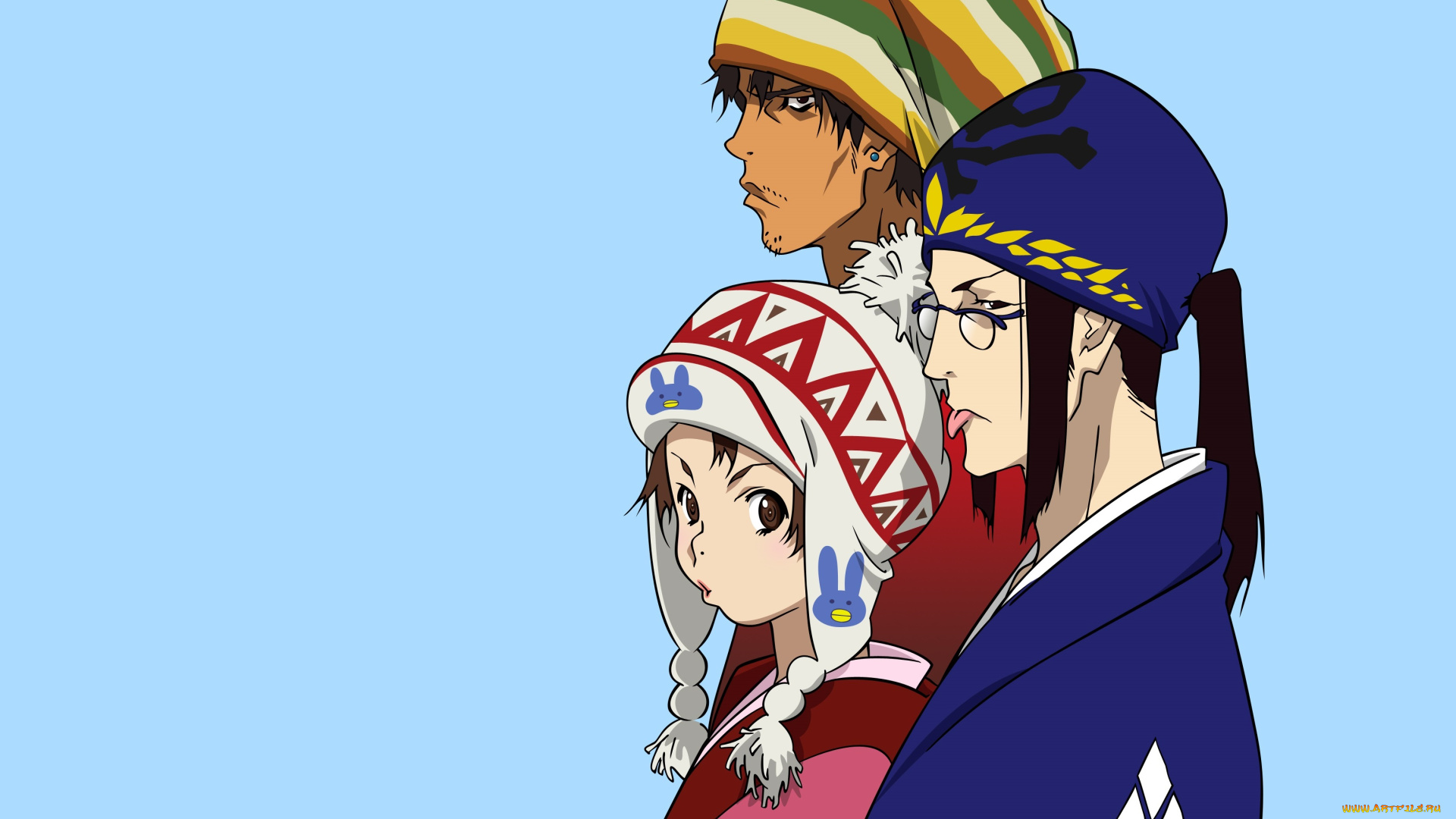 аниме, samurai, champloo, дзин, девушка, самурай, чамплоо, муген