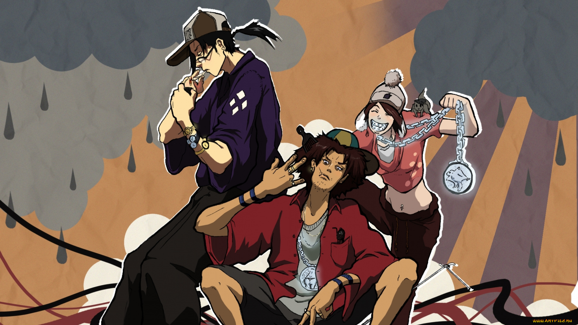 аниме, samurai, champloo, самурай, чамплоо, муген, девушка, дзин