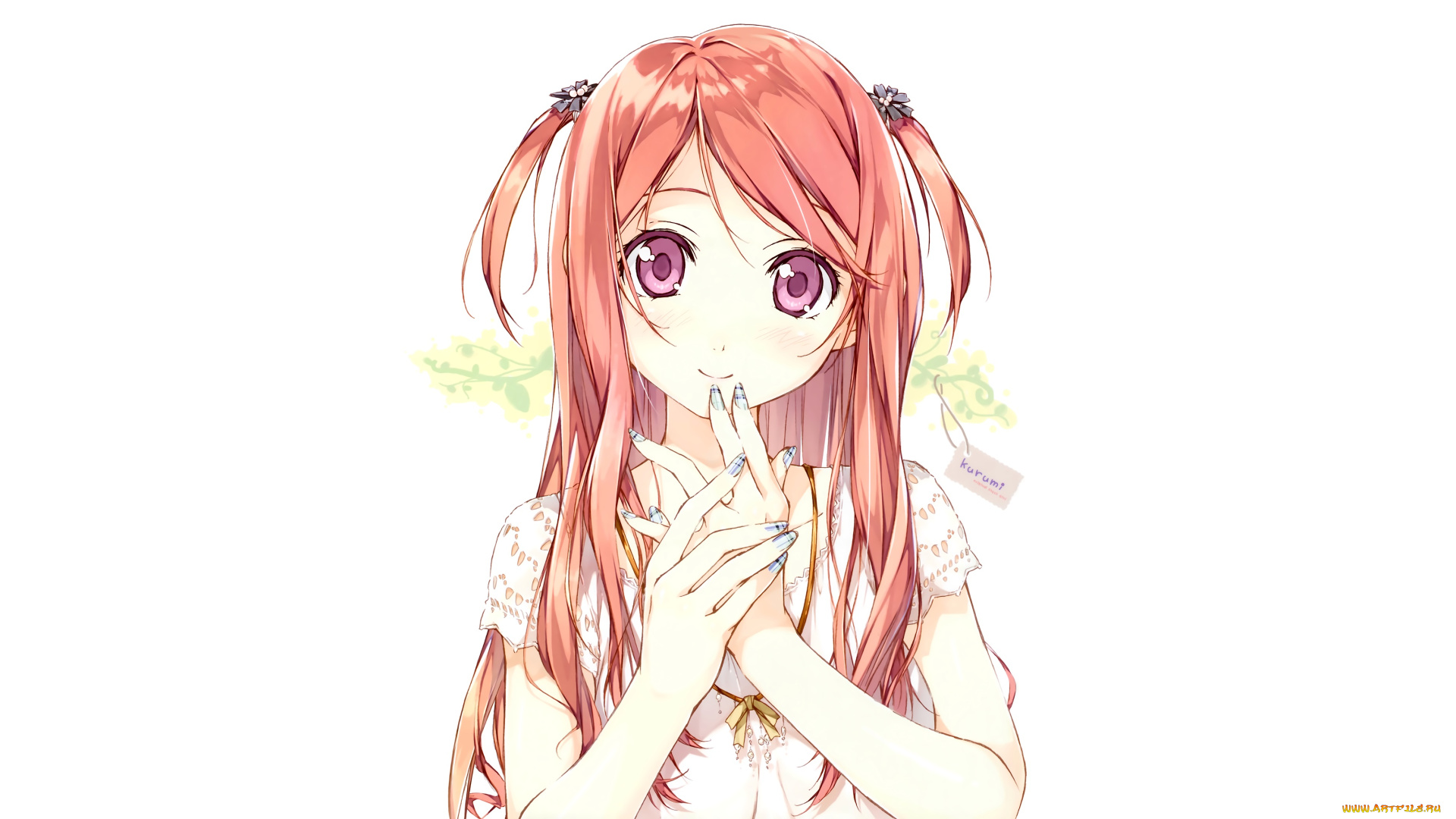 аниме, unknown, , другое, маникюр, взгляд, девушка