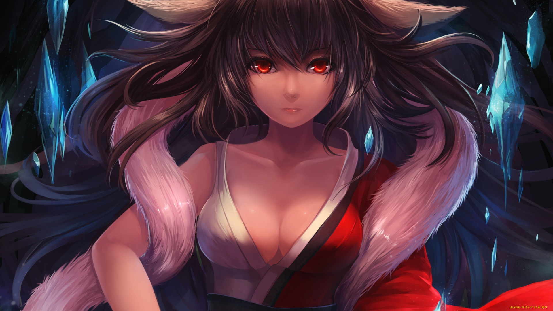 аниме, животные, , существа, девушка