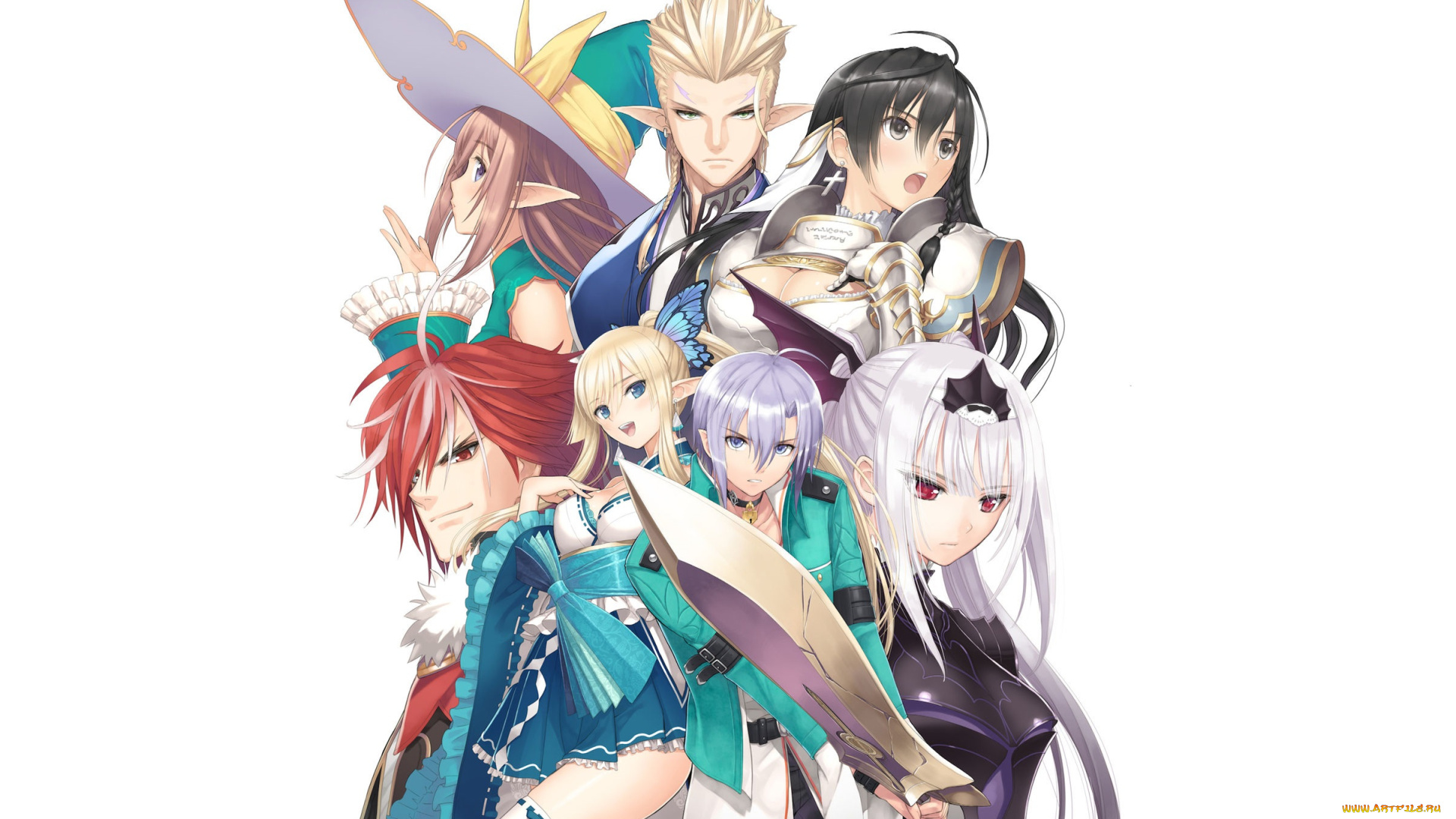 аниме, животные, , существа, tony, taka, парни, девушки, эльфы