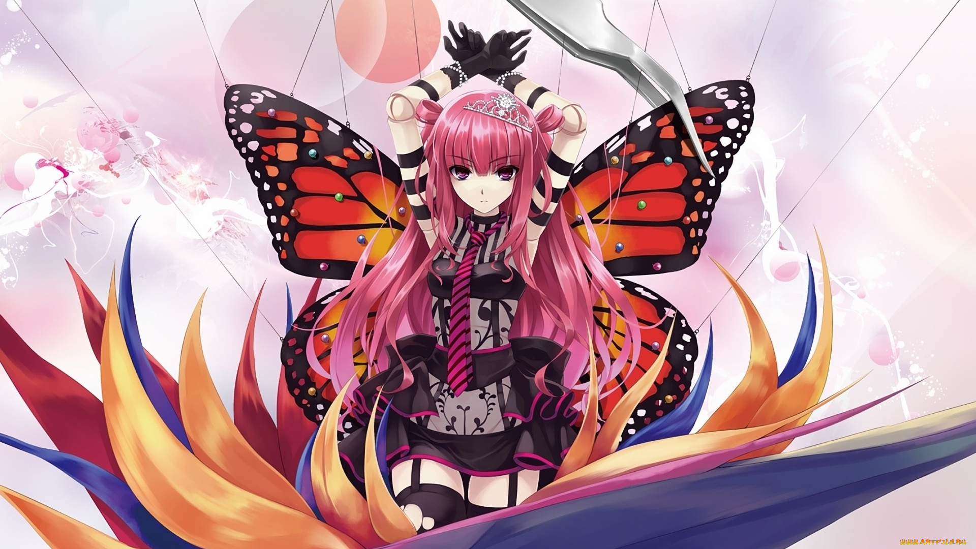 beatmania, аниме, девушка, фон, взгляд