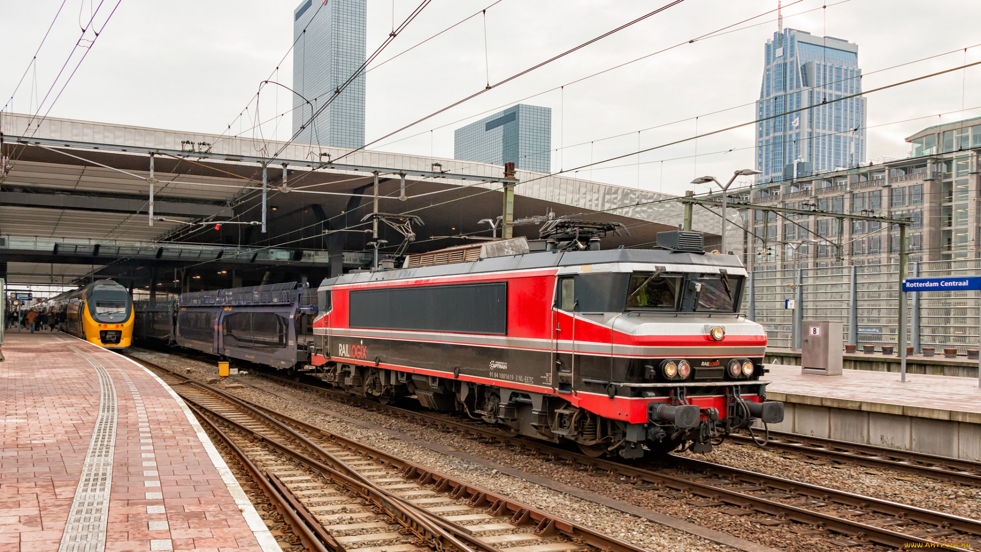 техника, электровозы, рельсы, локомотив, состав