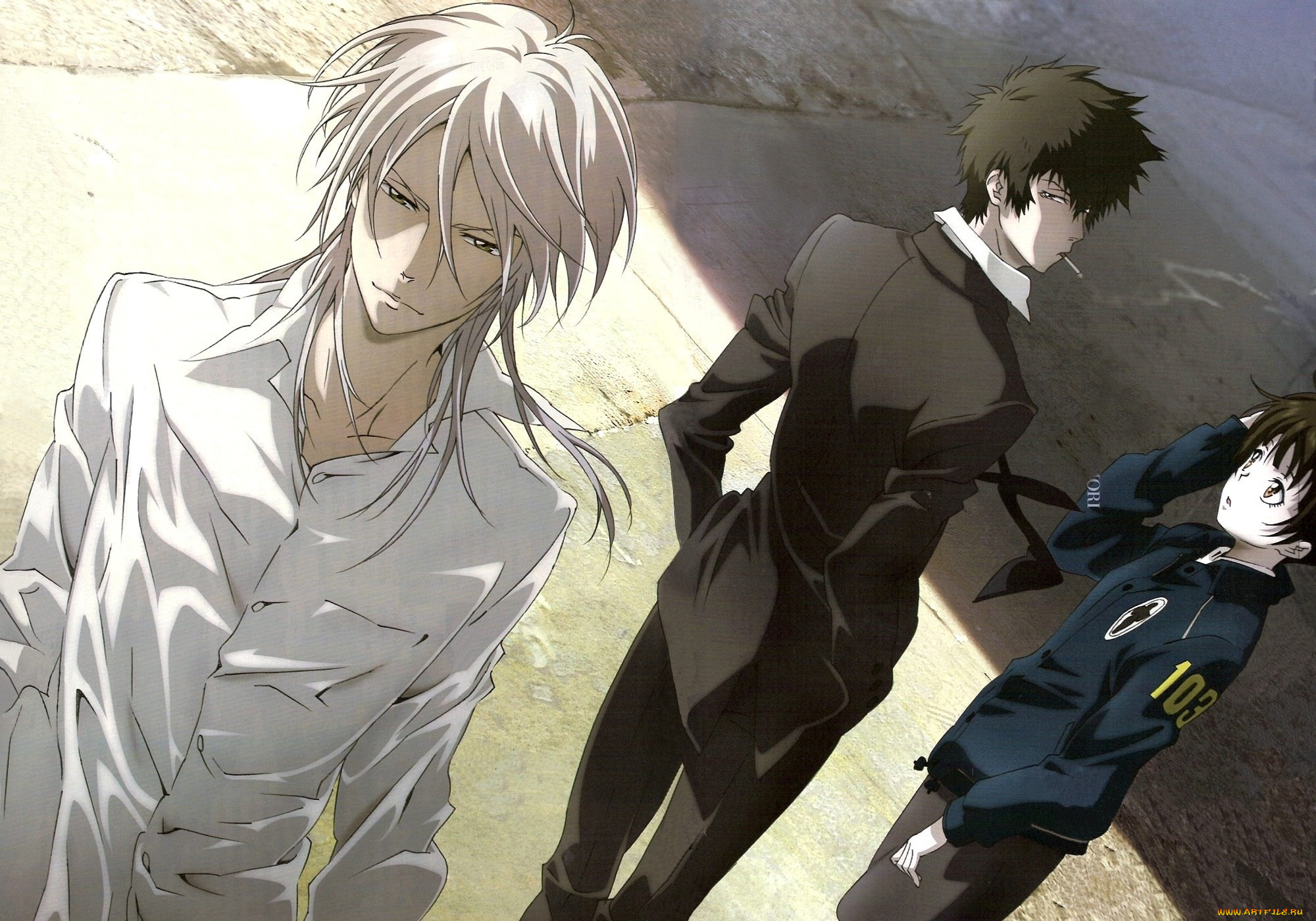 аниме, psycho-pass, парни, девушка