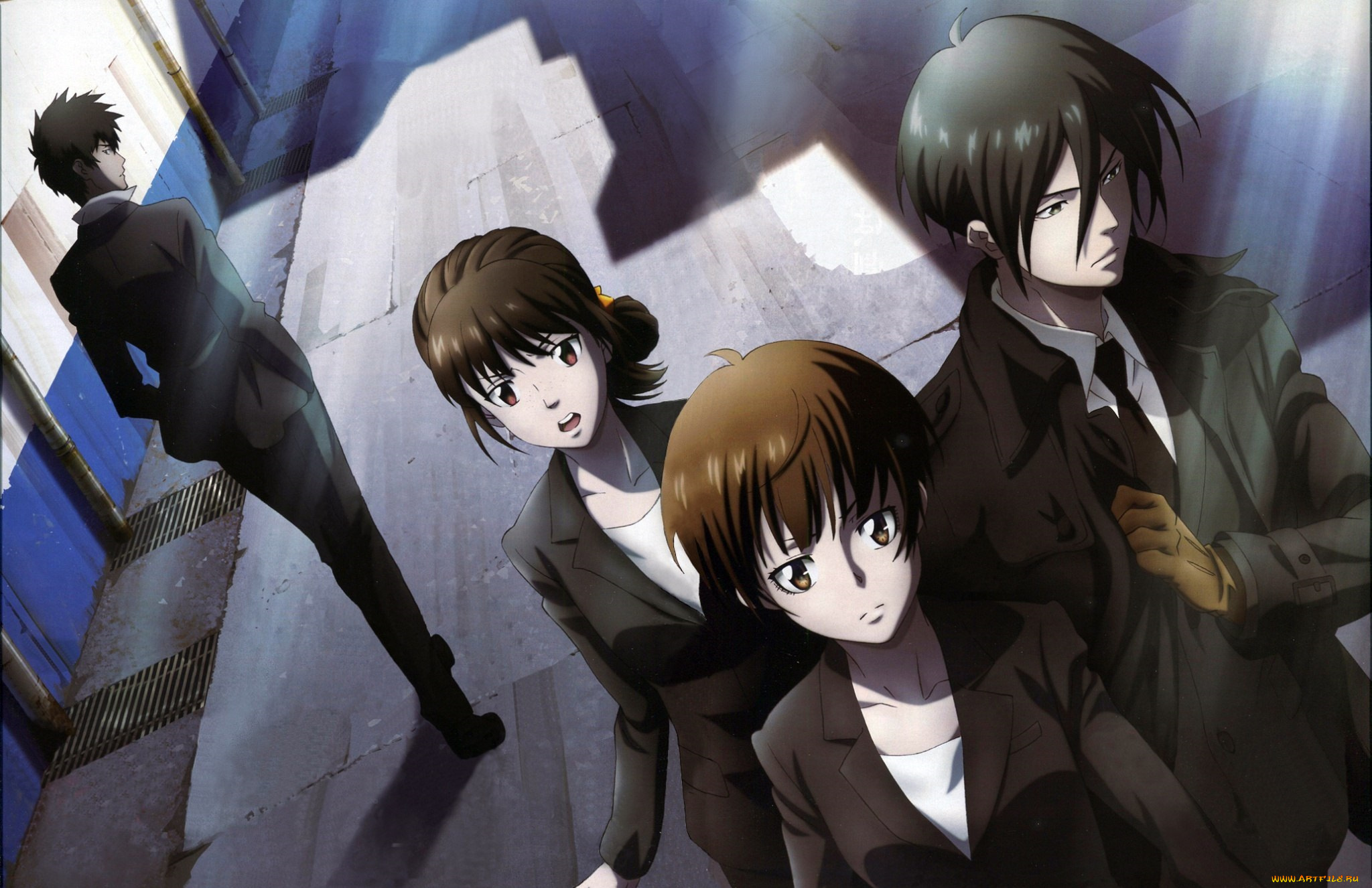 аниме, psycho-pass, парни, девушки
