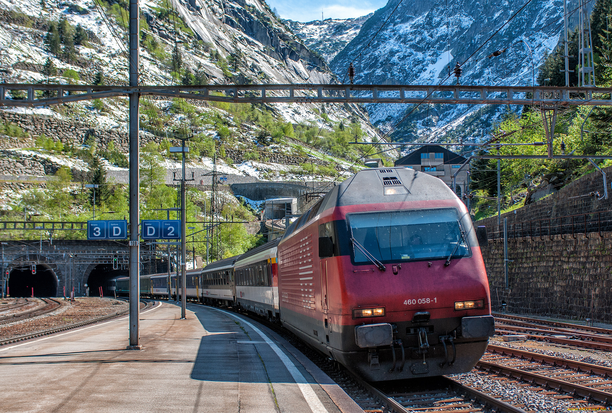 техника, поезда, рельсы, локомотив, состав