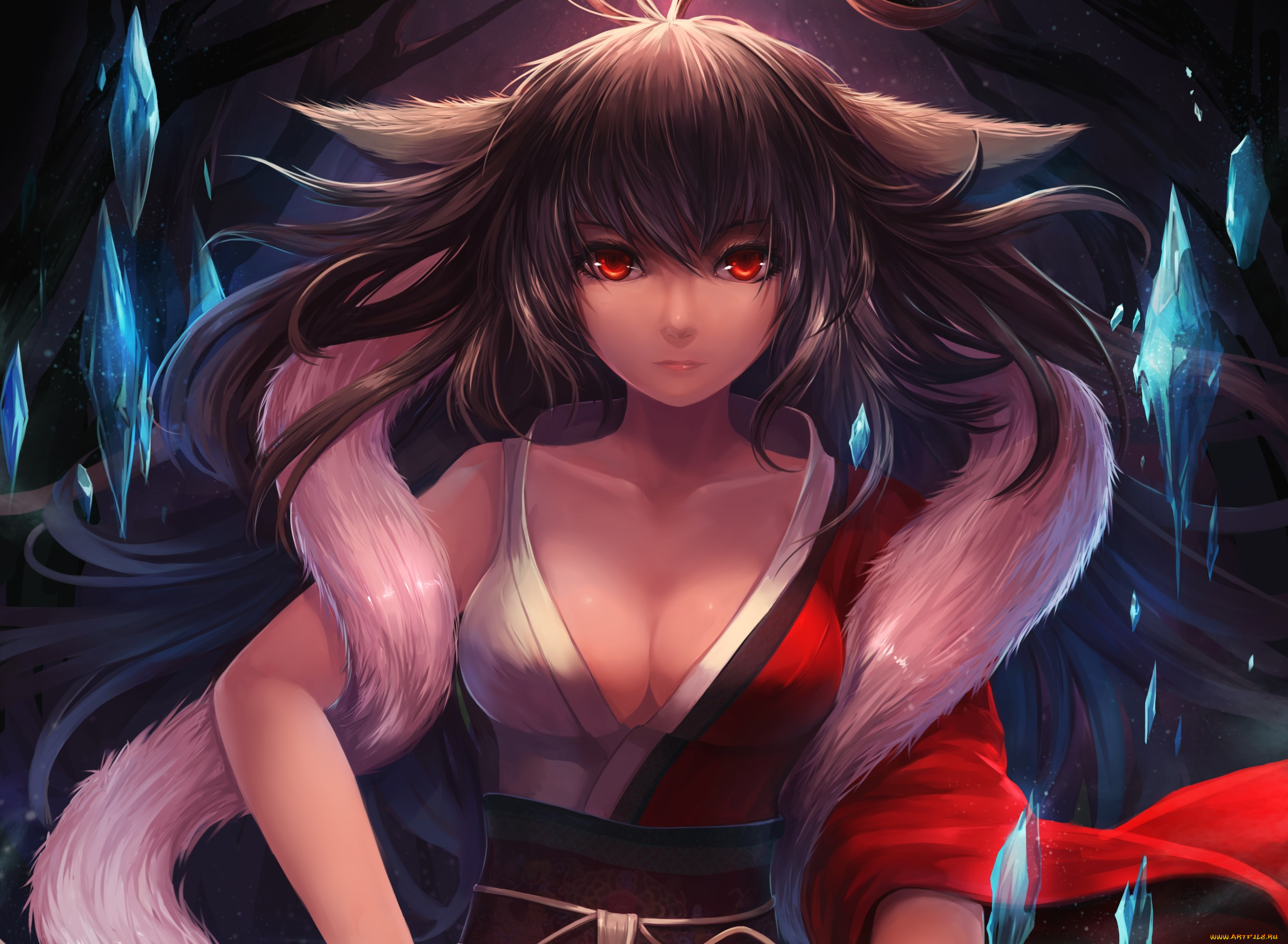 аниме, животные, , существа, девушка