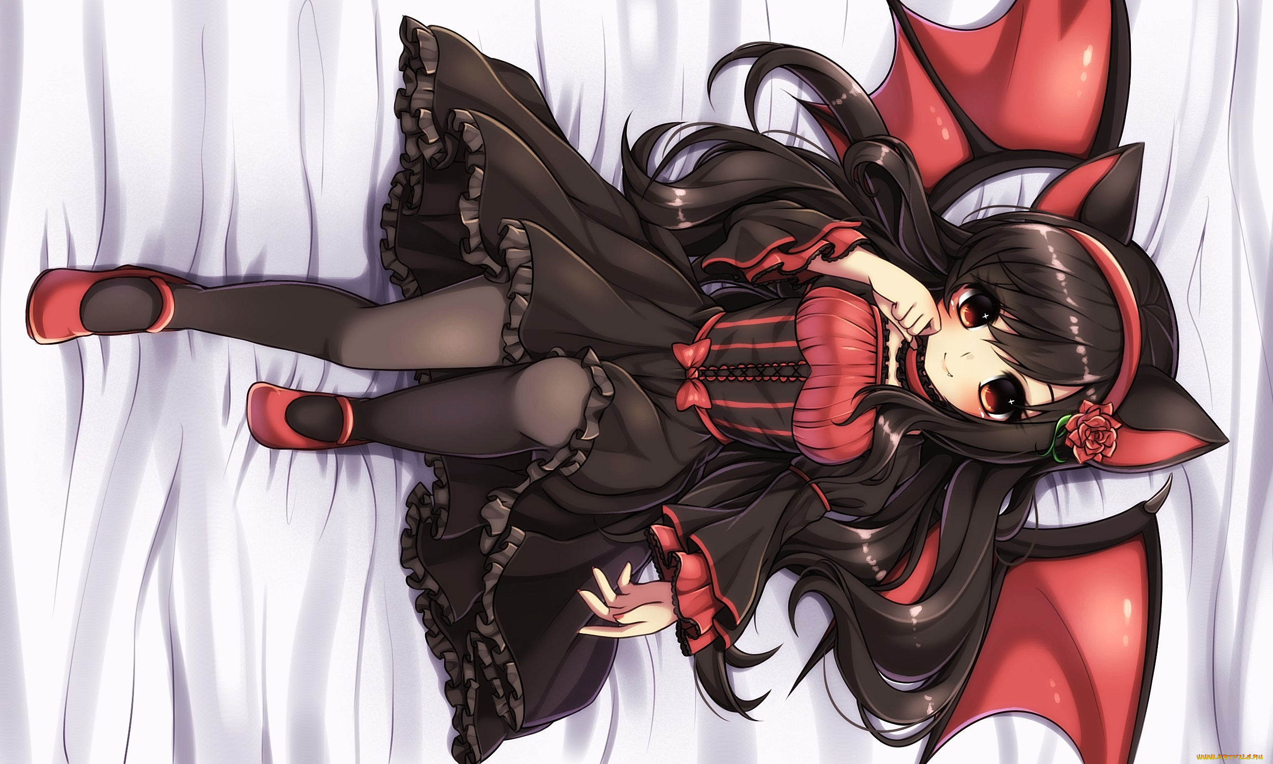 аниме, ангелы, , демоны, девочка