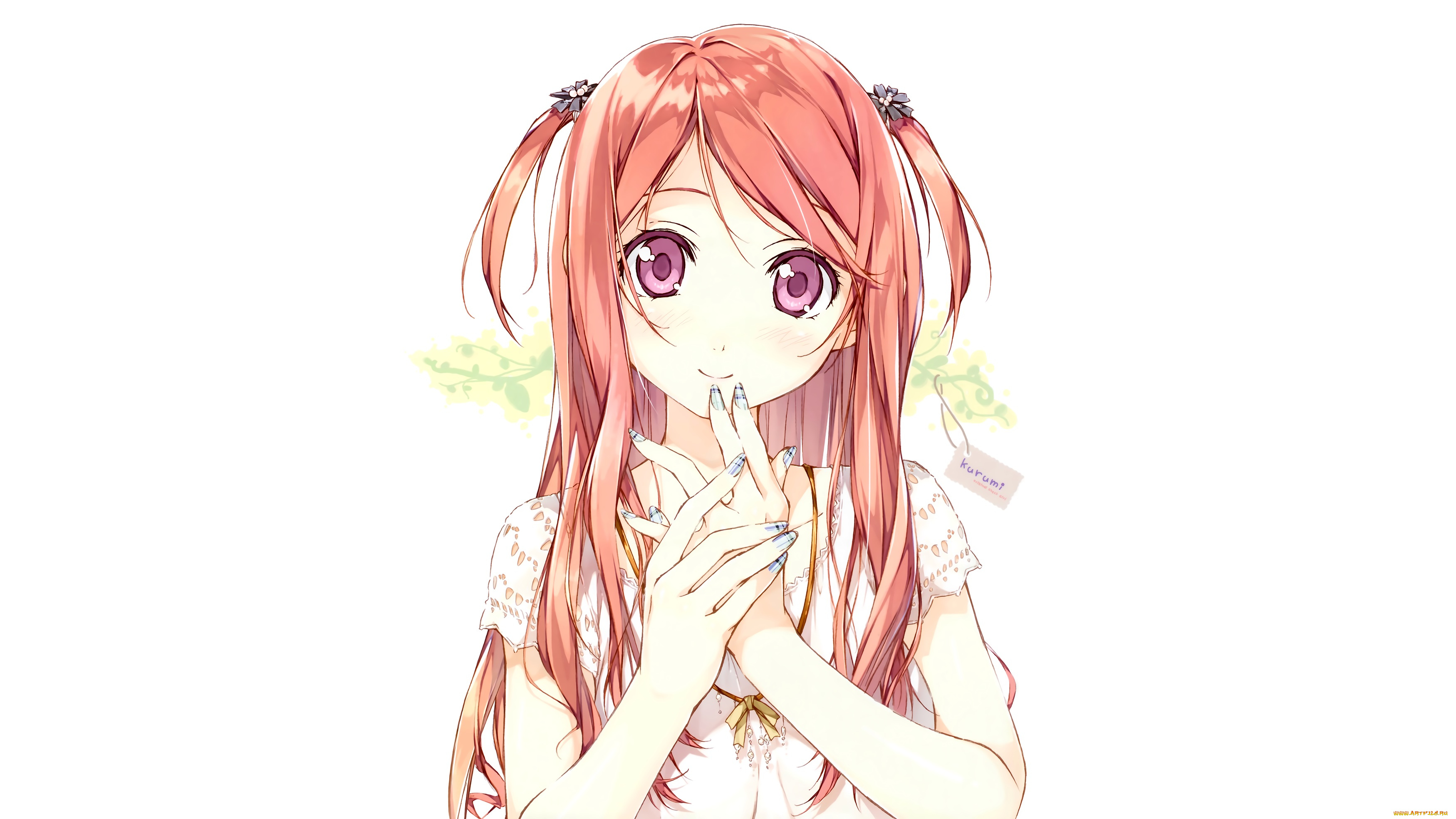 аниме, unknown, , другое, маникюр, взгляд, девушка