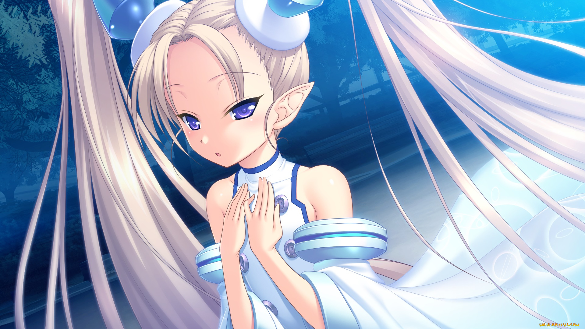 аниме, chu&, 215, chu, взгляд, фон, девушка