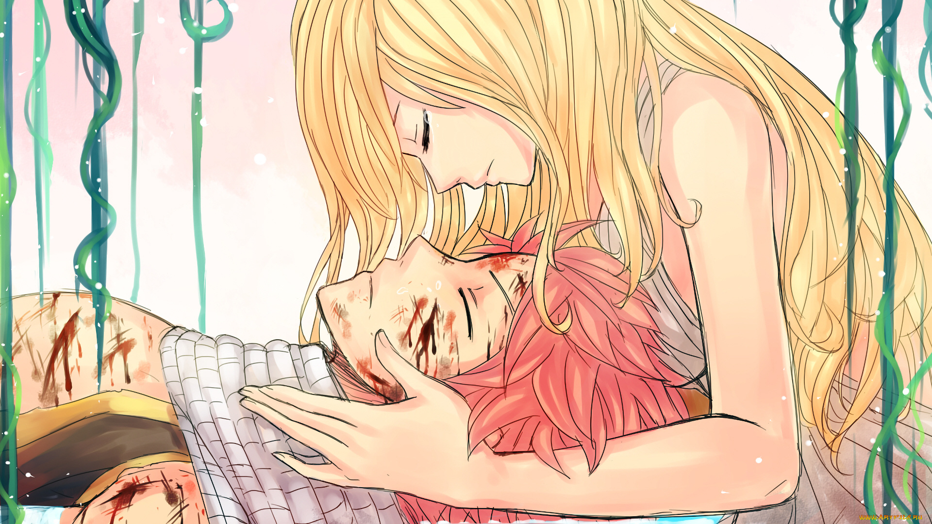 аниме, fairy, tail, пара