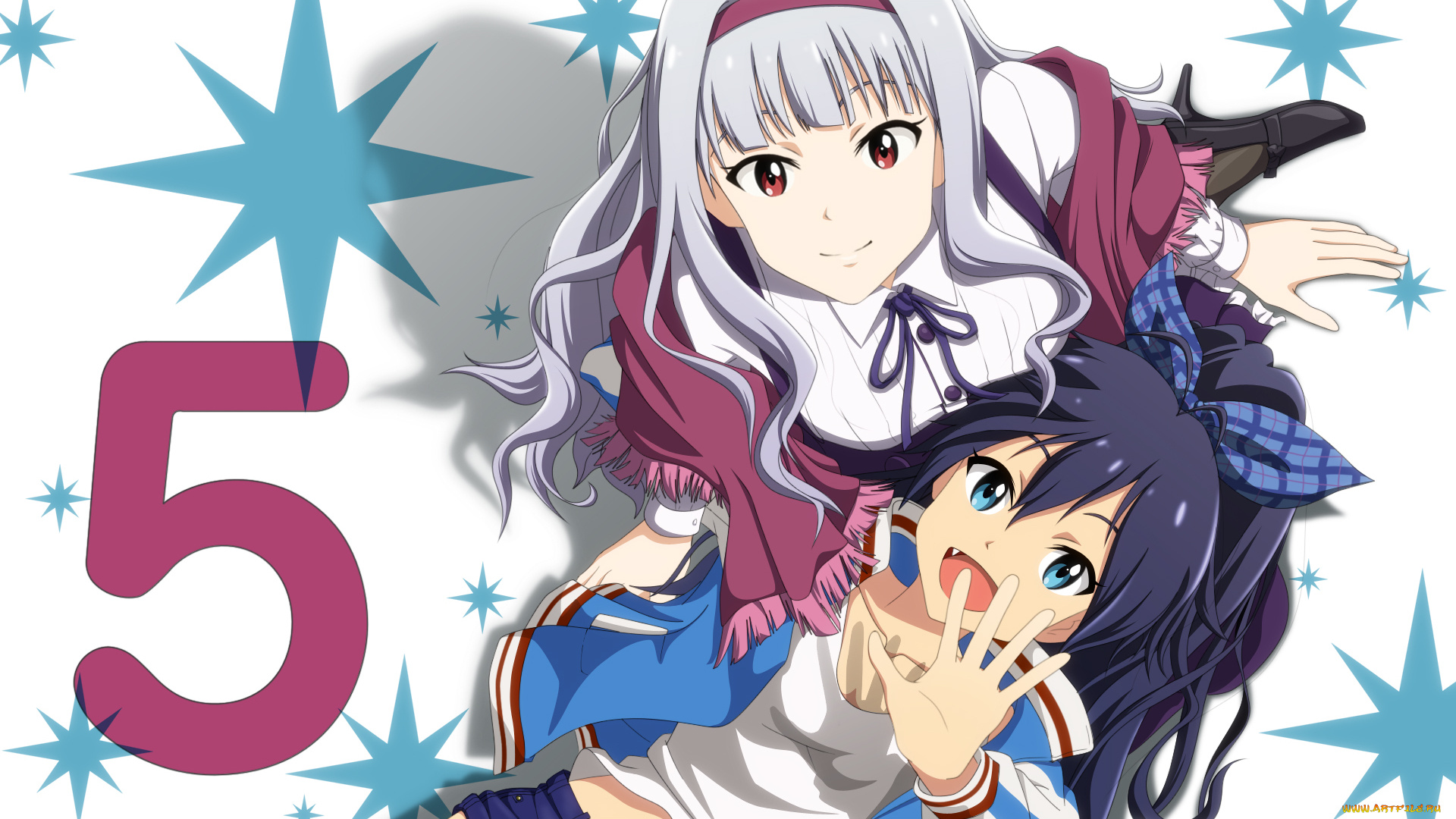 аниме, idolm@ster, фон, взгляд, девушки