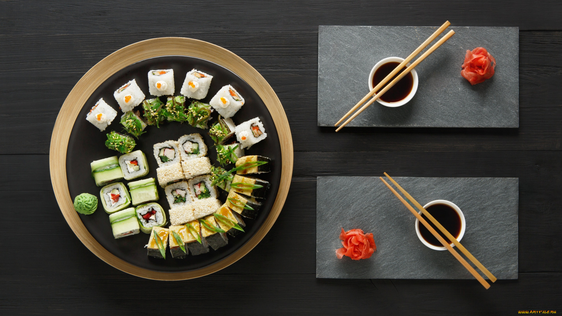 еда, рыба, , морепродукты, , суши, , роллы, соус, суши, палочки, имбирь, вассаби, роллы, sushi, set, japanese, food