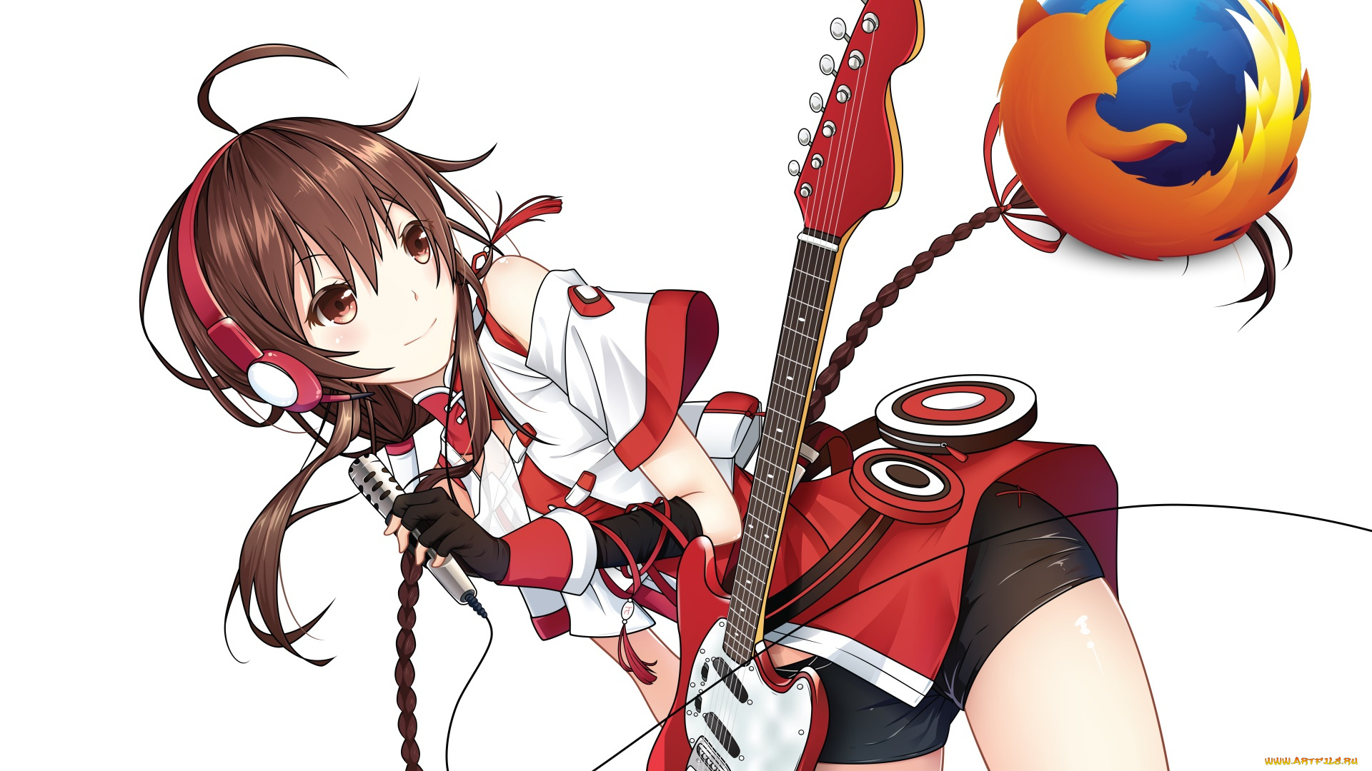 компьютеры, mozilla, firefox, фон, логотип, взгляд, девушка