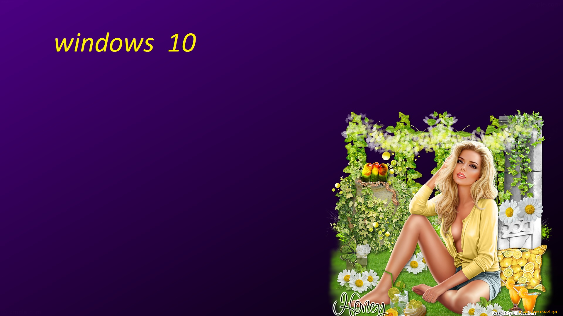 компьютеры, windows, , 10, логотип, фон