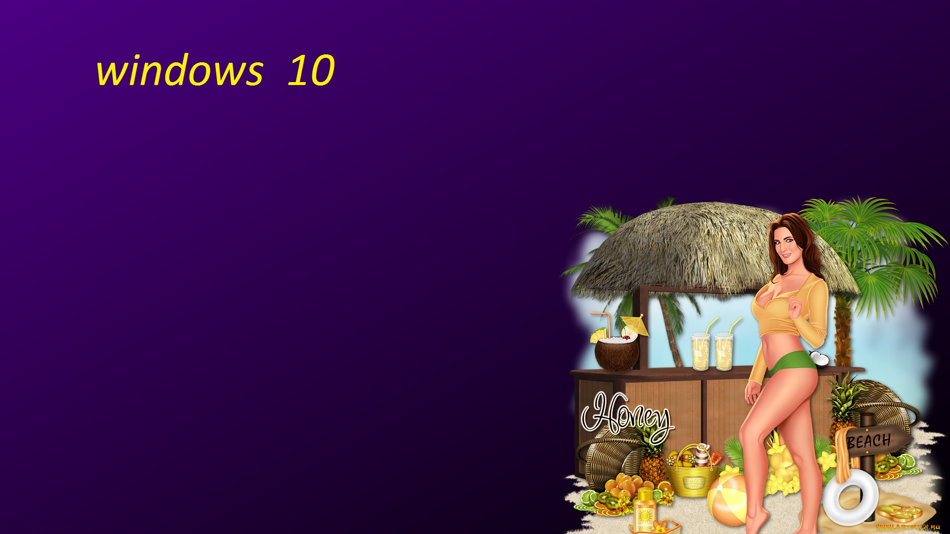 компьютеры, windows, , 10, логотип, фон