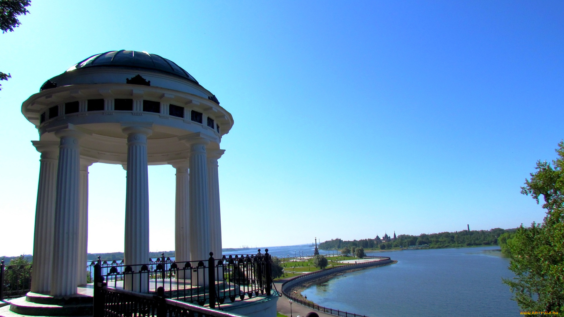 Ярославль, города, -, панорамы, беседка, река