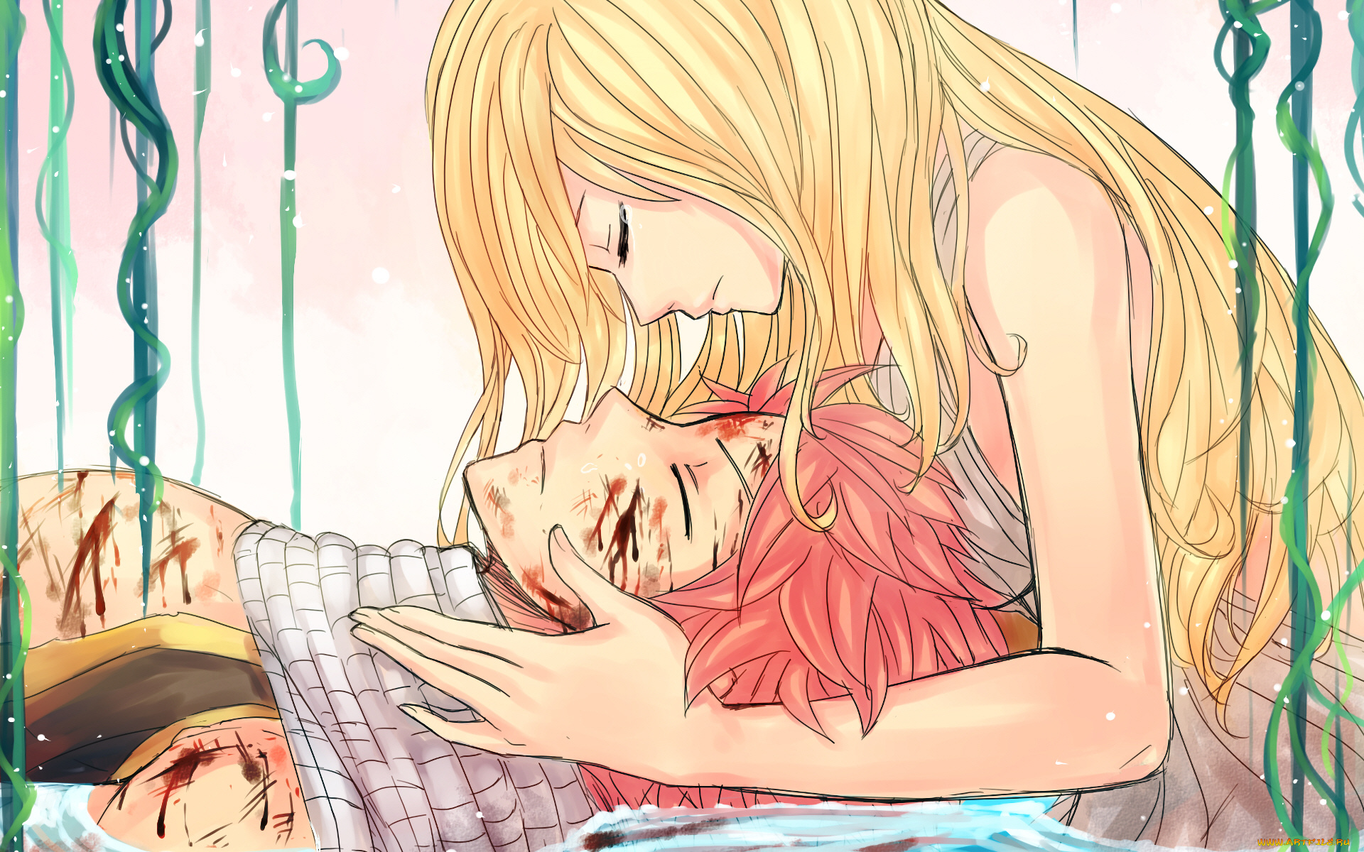 аниме, fairy, tail, пара