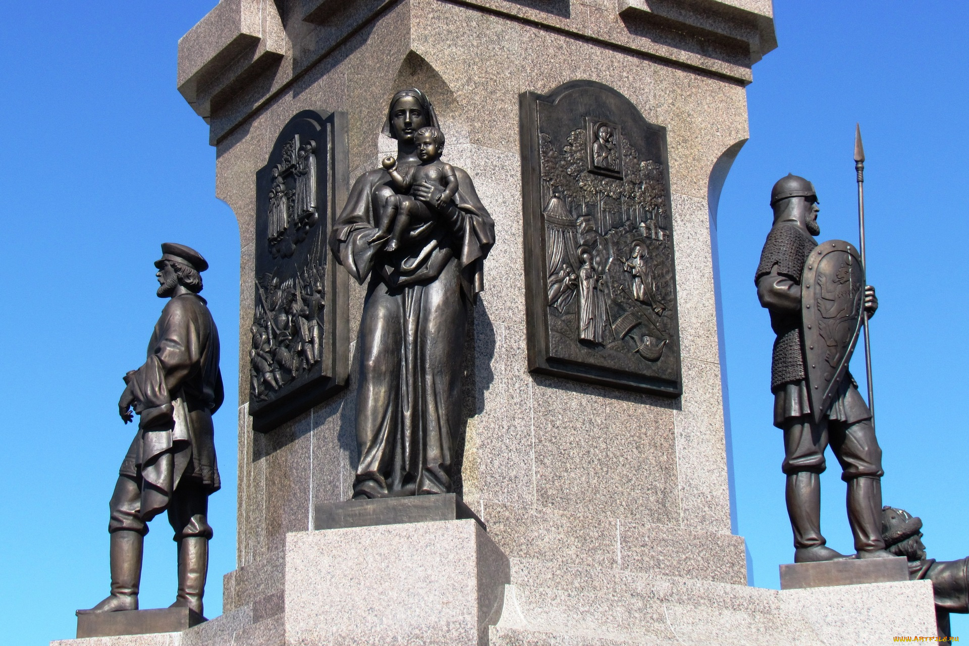 Ярославль, города, -, исторические, , архитектурные, памятники, люди, скульптура