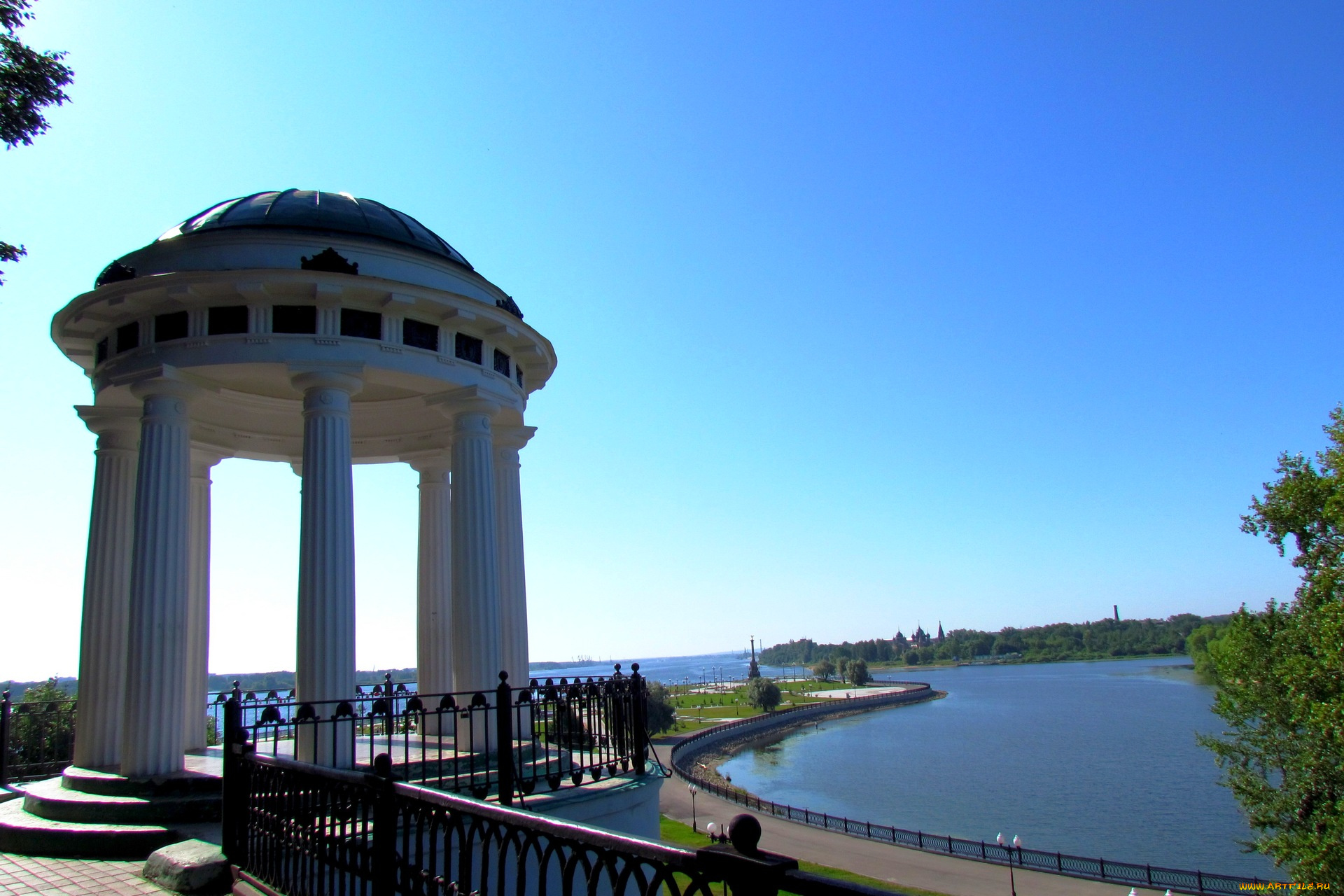 Ярославль, города, -, панорамы, беседка, река