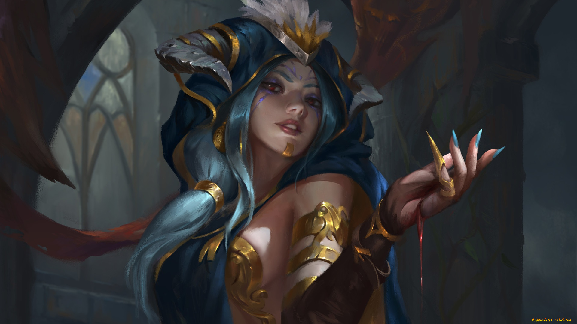 фэнтези, демоны, фэнтази, рука, девушка, арт, взгляд, поза