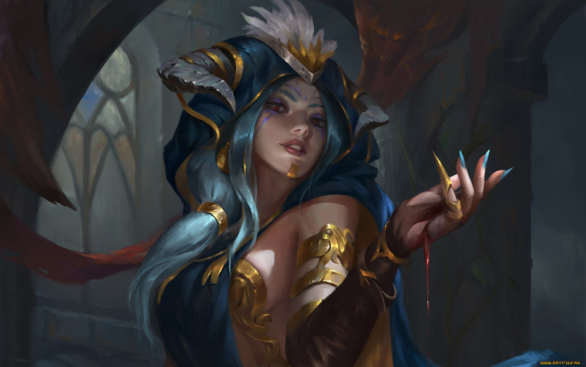 фэнтези, демоны, фэнтази, рука, девушка, арт, взгляд, поза