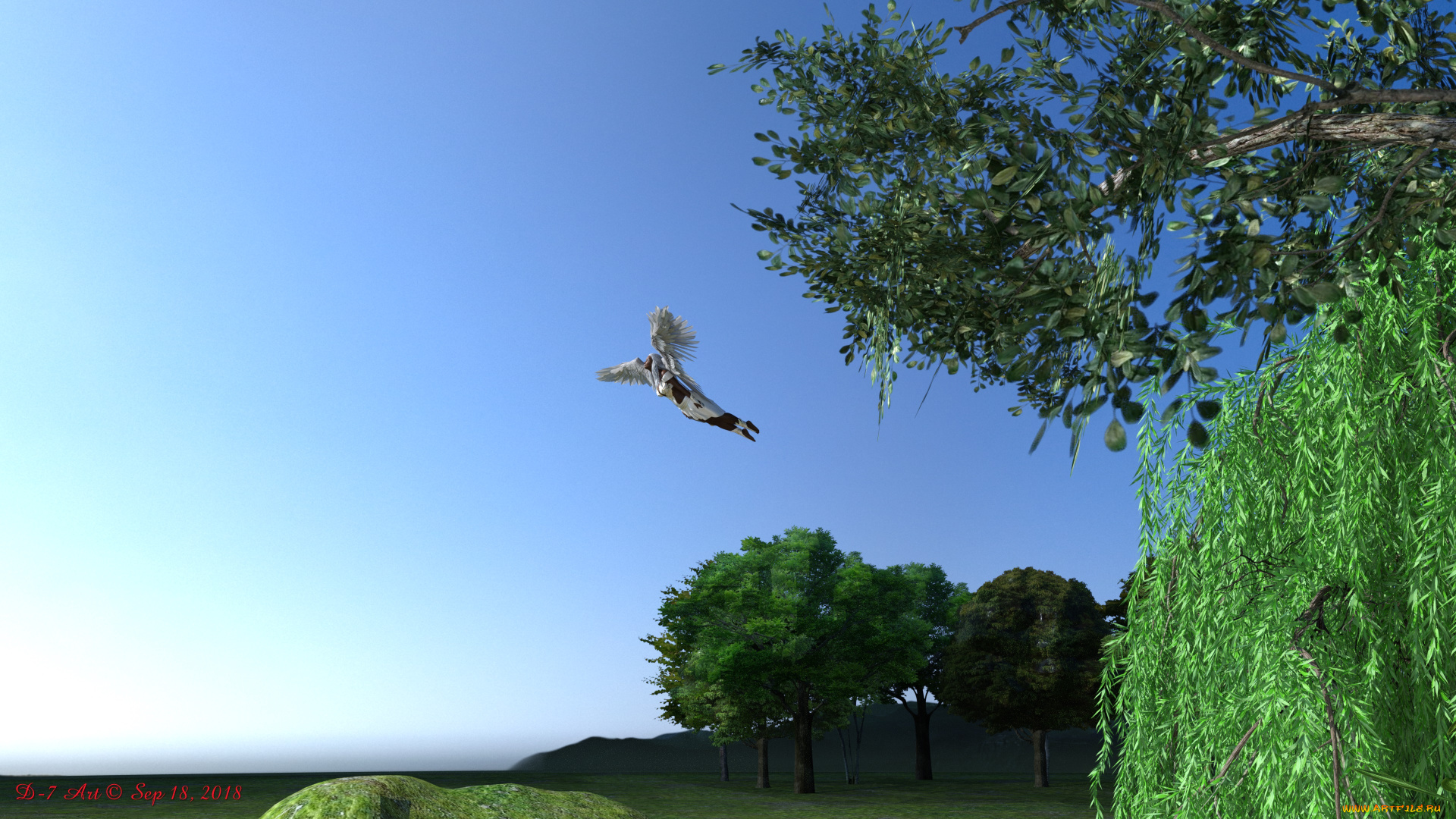 3д, графика, ангел, , angel, ангел, взгляд, фон, девушка