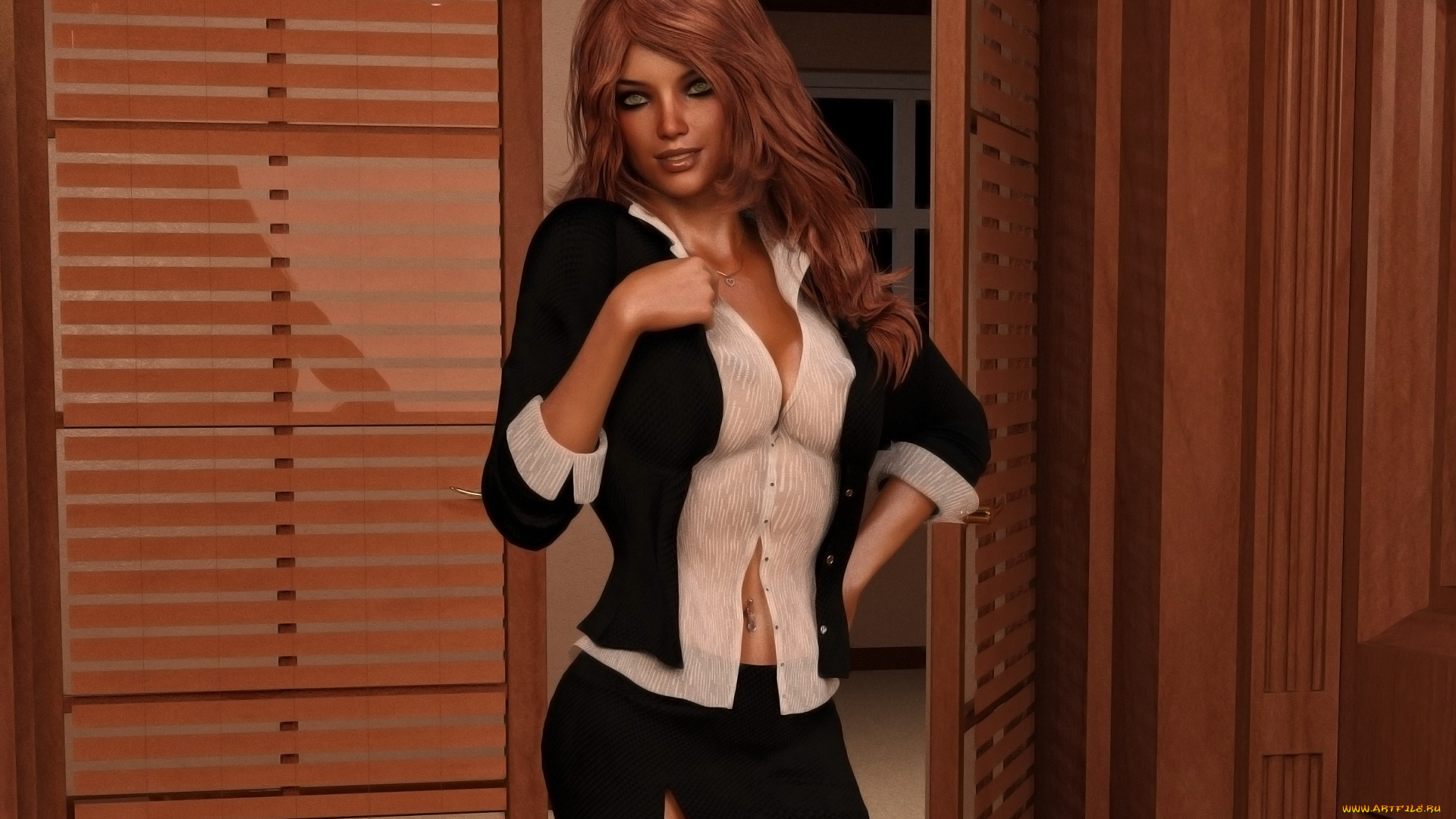 3д, графика, люди, , people, девушка, взгляд, фон