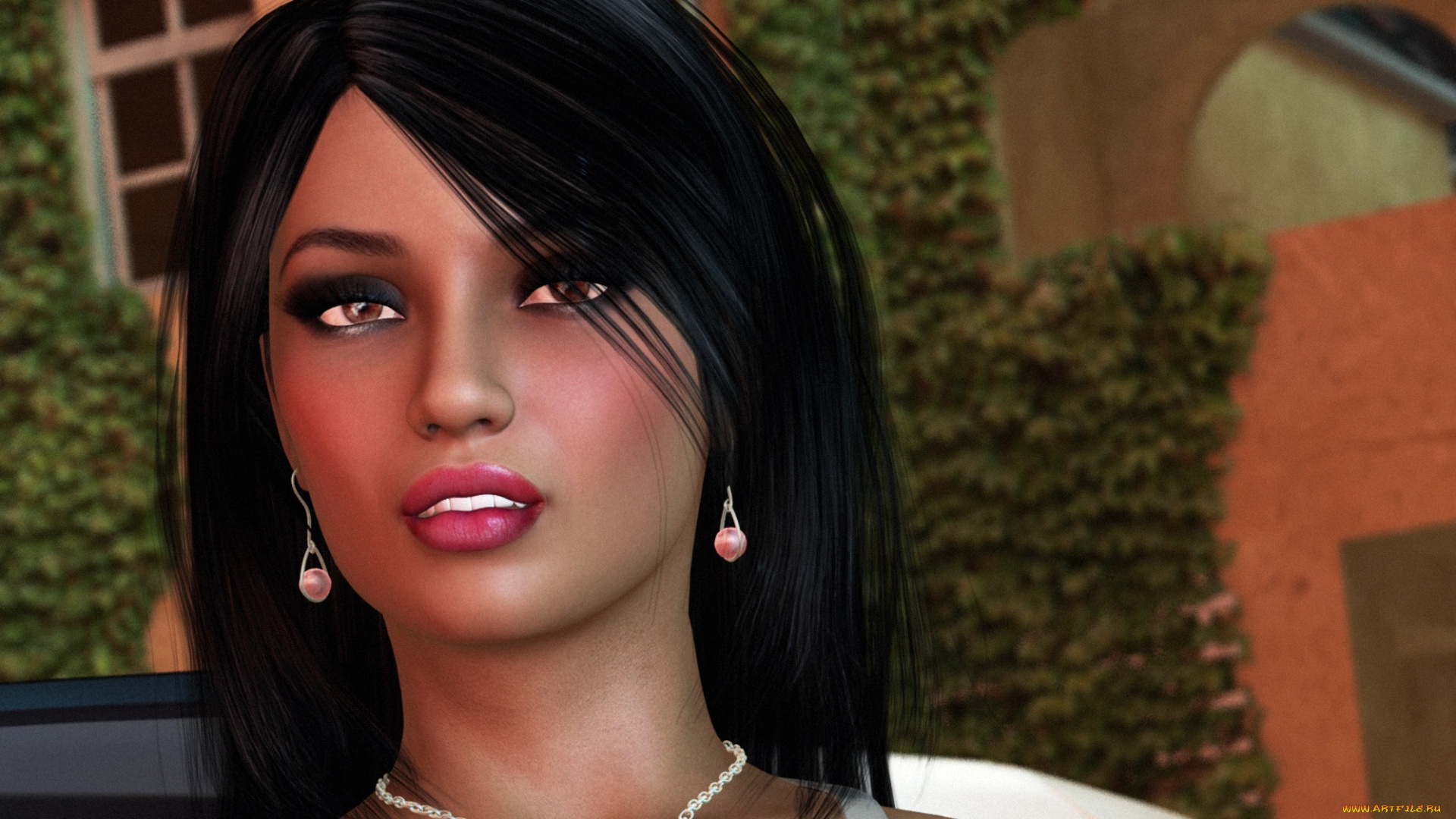 3д, графика, портрет, , portraits, фон, девушка, взгляд