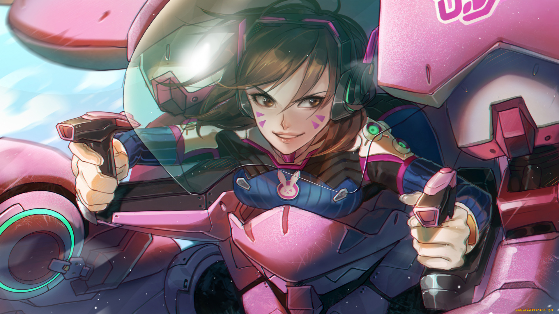 видео, игры, overwatch, робот, броня, девушка