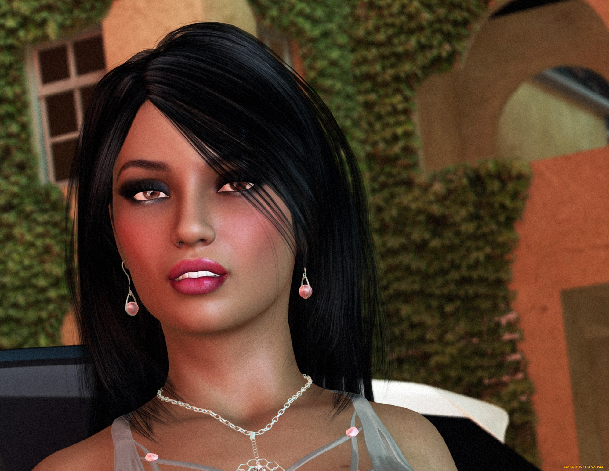 3д, графика, портрет, , portraits, фон, девушка, взгляд