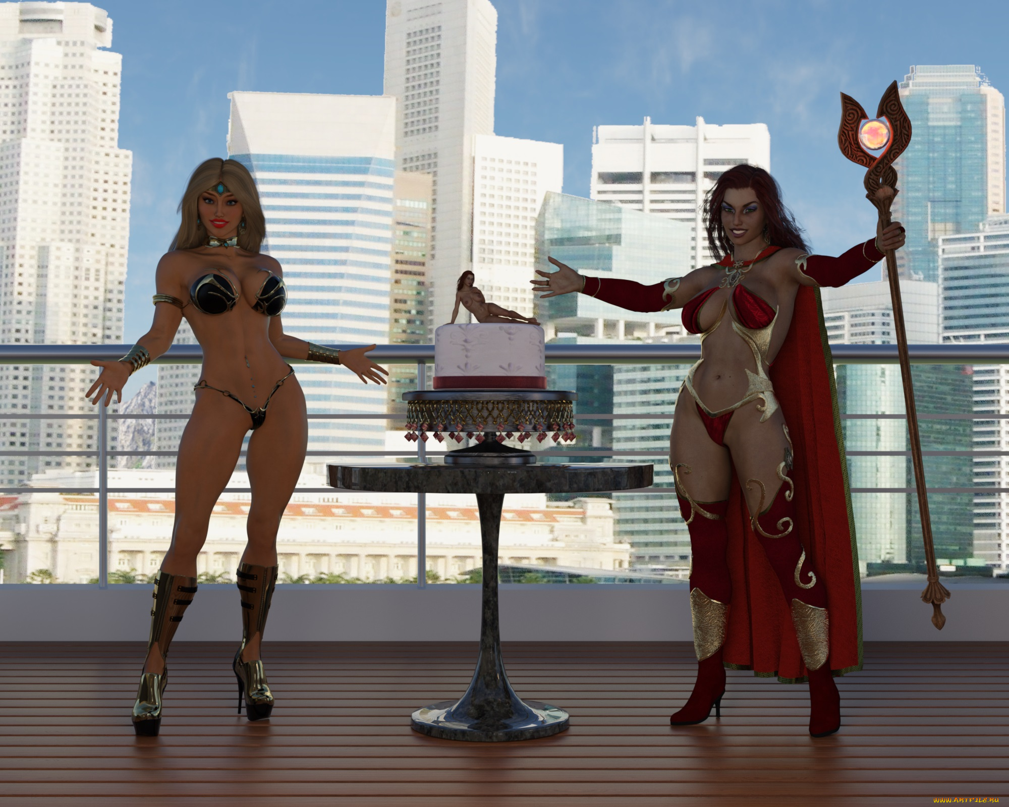 3д, графика, фантазия, , fantasy, фон, взгляд, девушки