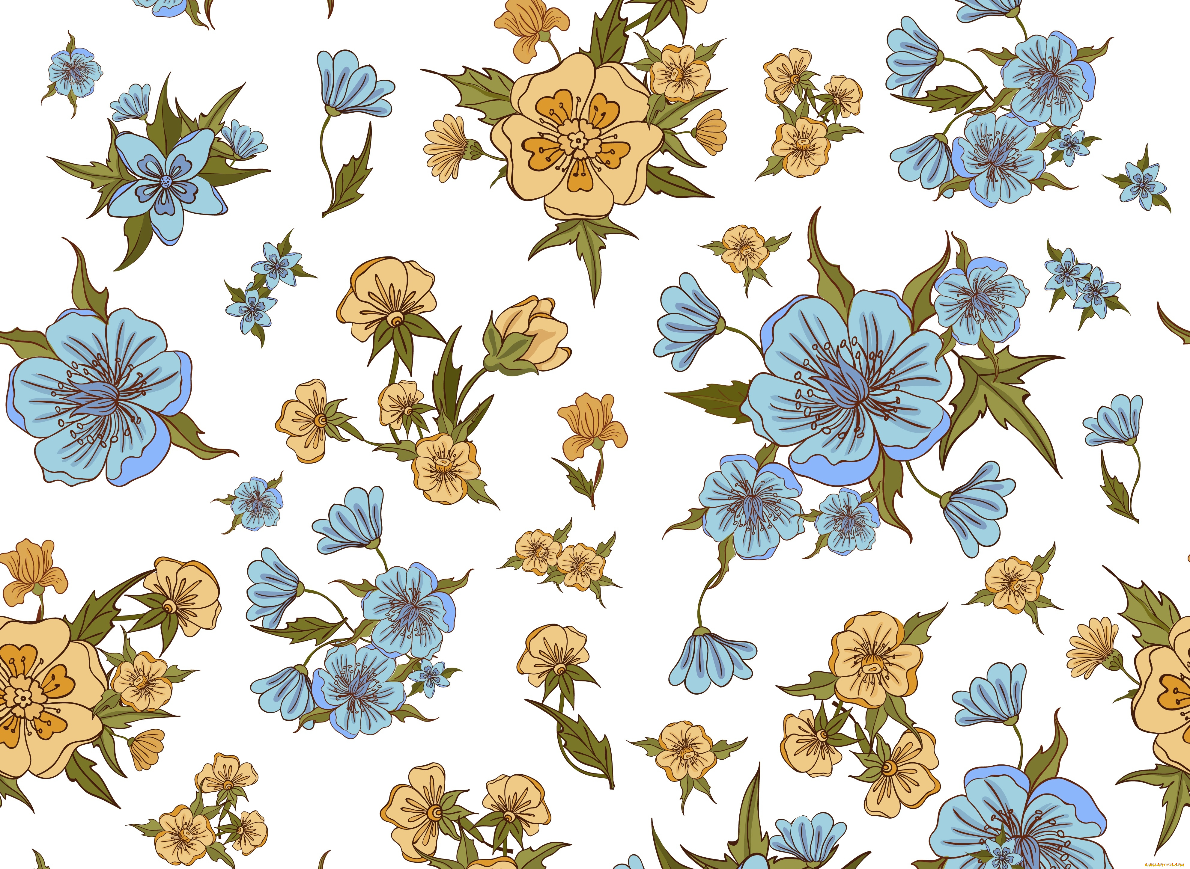 векторная, графика, цветы, , flowers, фон, цветы