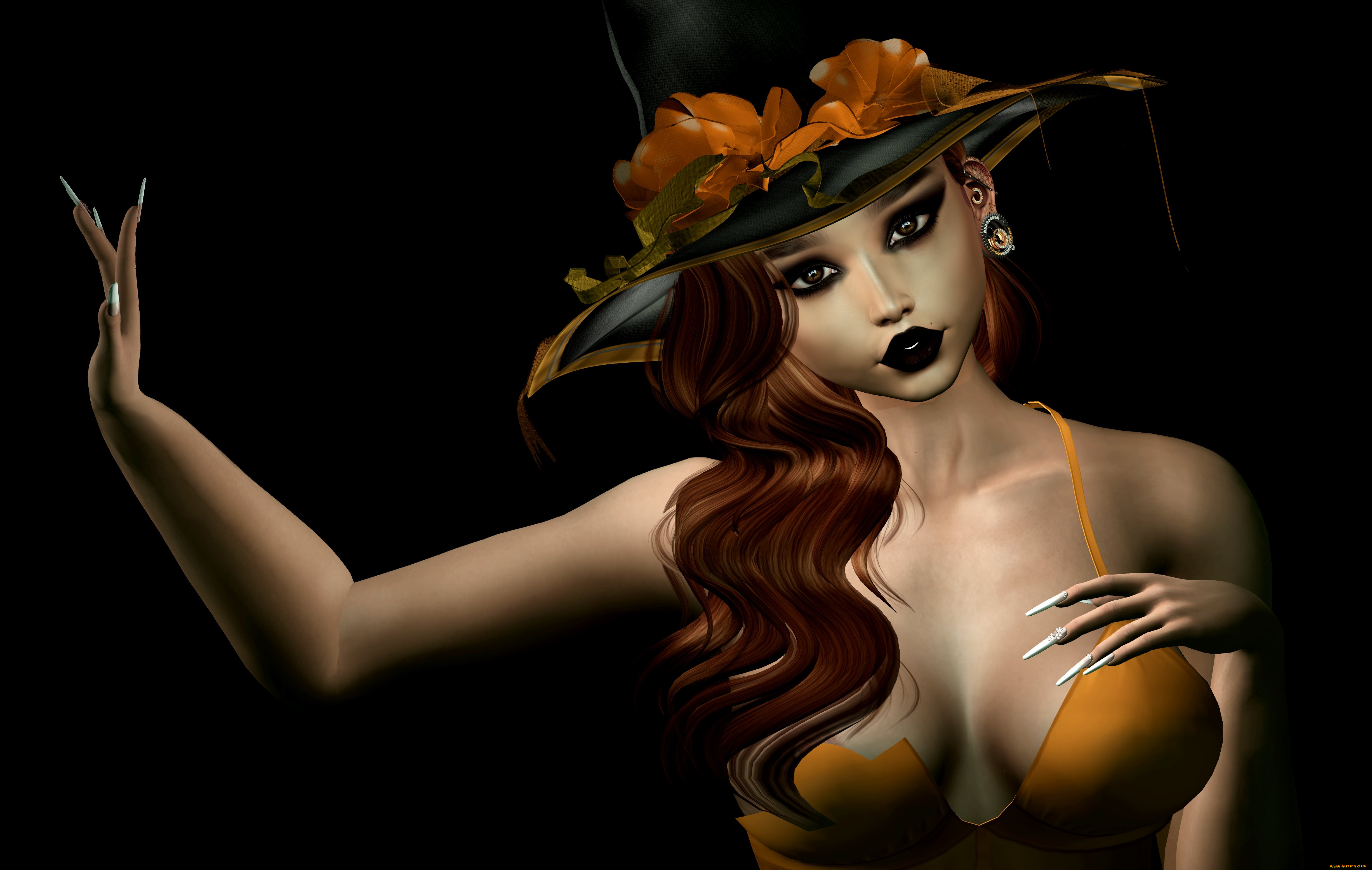 3д, графика, люди, , people, девушка, взгляд, фон