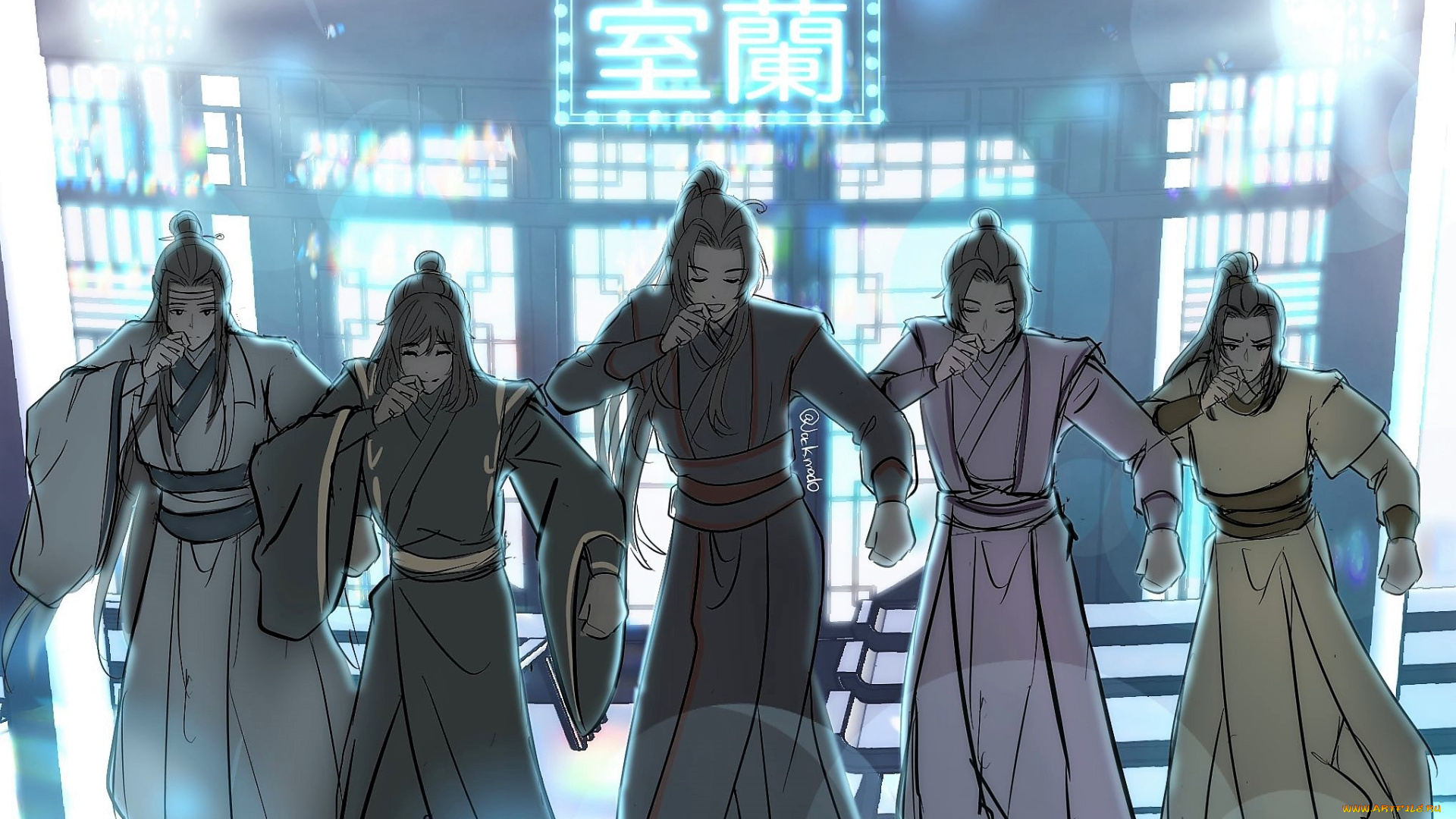 аниме, mo, dao, zu, shi, персонажи, танец