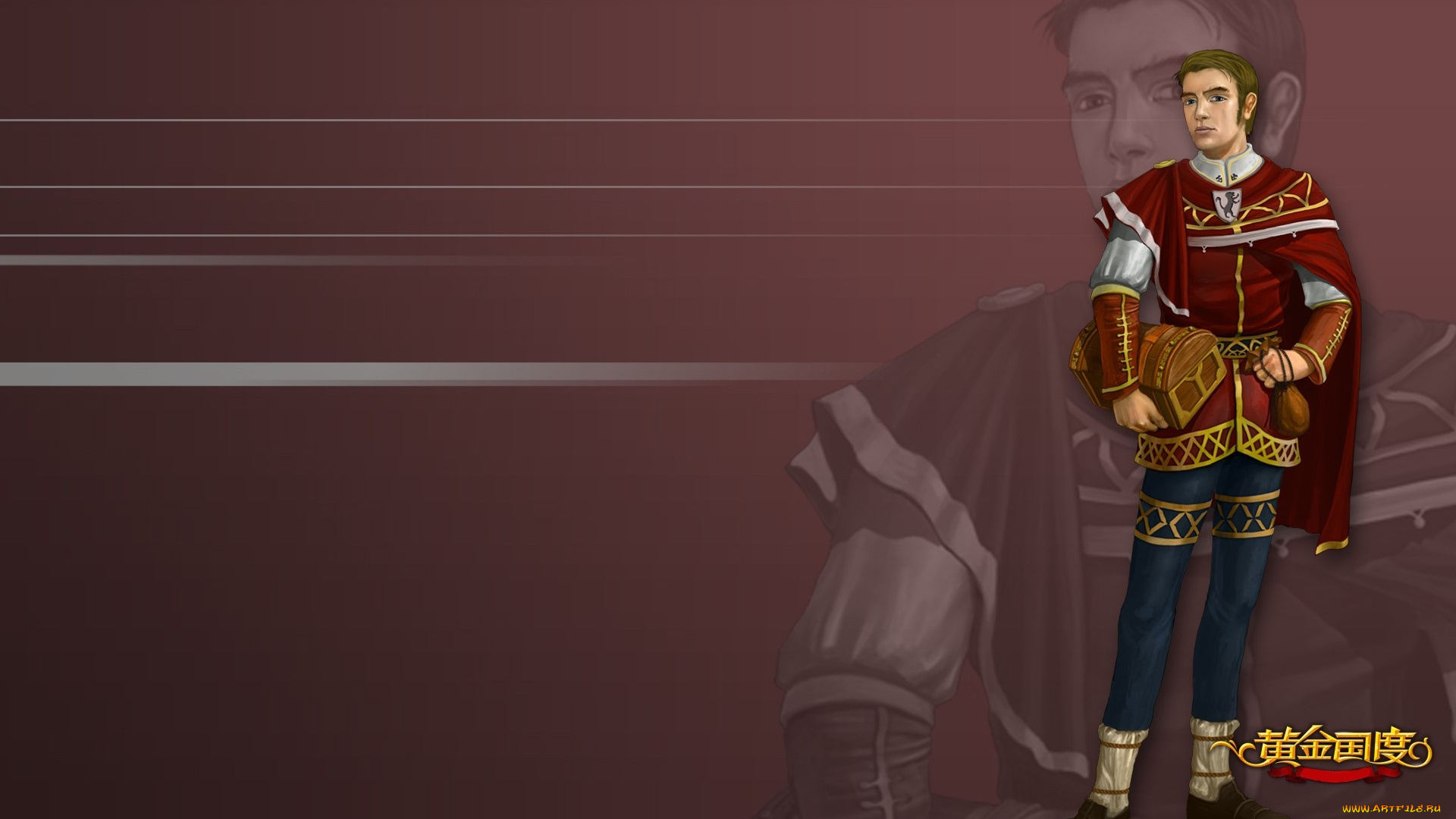 видео, игры, golden, land, мужчина, плащ, сундук