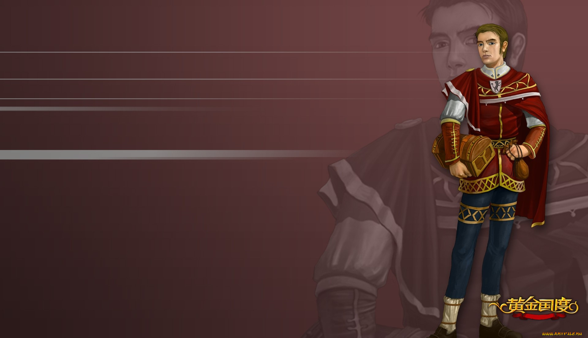 видео, игры, golden, land, мужчина, плащ, сундук