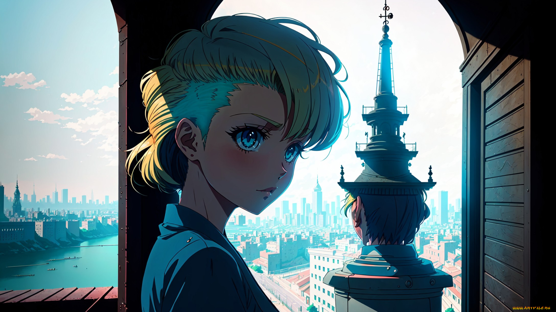 аниме, город, , улицы, , интерьер, , здания, нейросети, графика, нейроарт, ai, art, нейронные, сети, рисунки, нейро, искусство, девушка