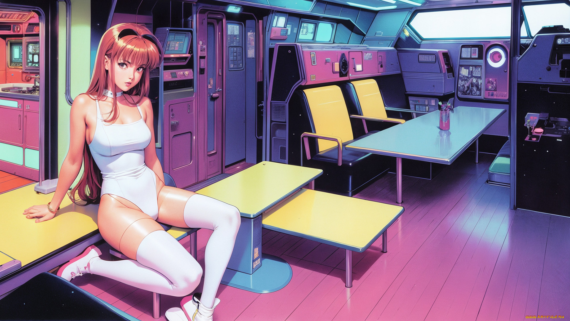 аниме, город, , улицы, , интерьер, , здания, нейросети, графика, нейроарт, ai, art, нейронные, сети, рисунки, нейро, искусство, vintage, 90s, anime