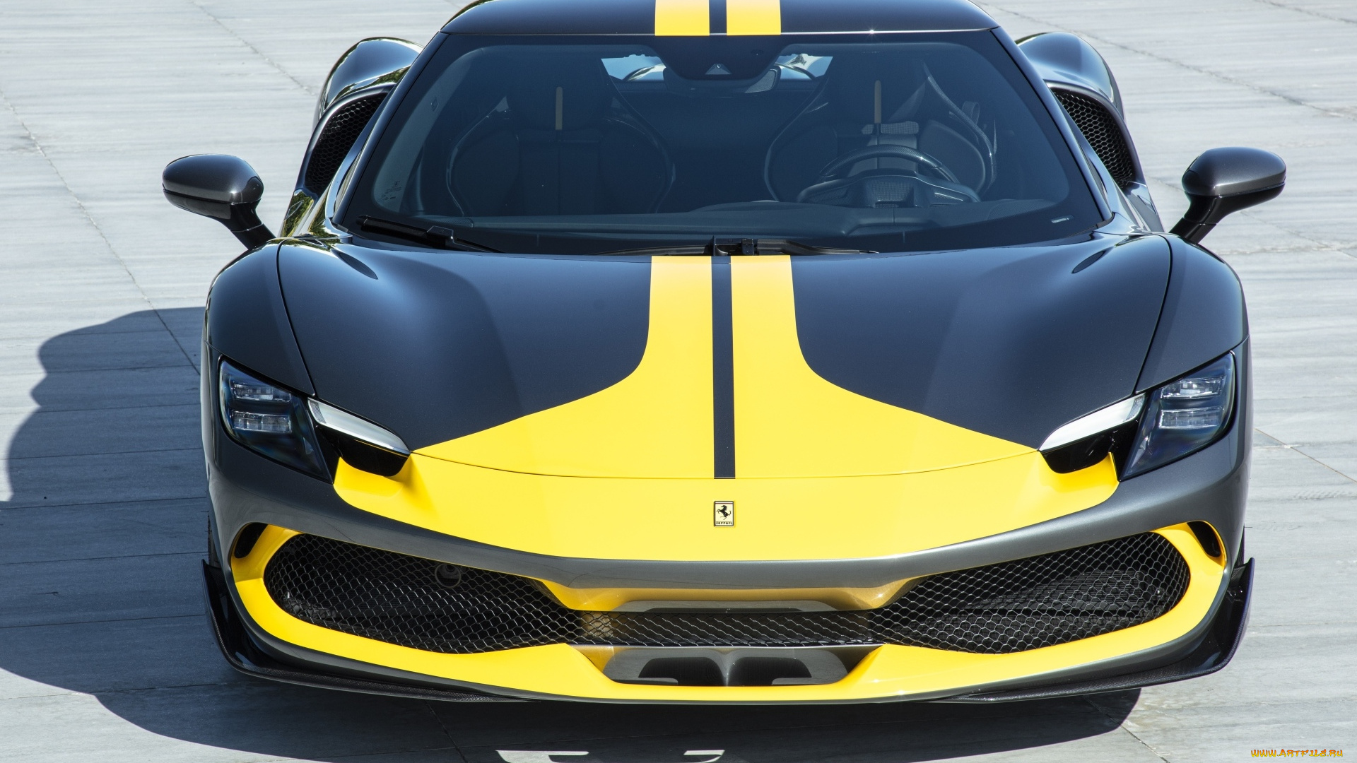 ferrari, 296, gtb, assetto, fiorano, автомобили, ferrari, черный, полосы